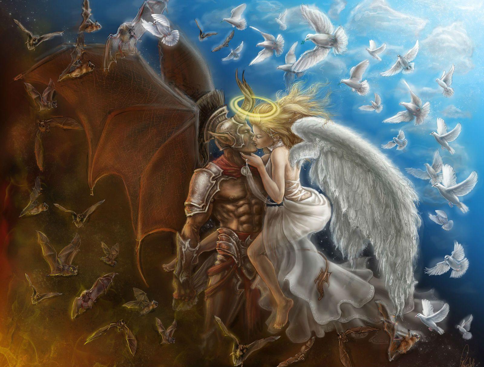 1600x1213 Demon Couple Wallpaper