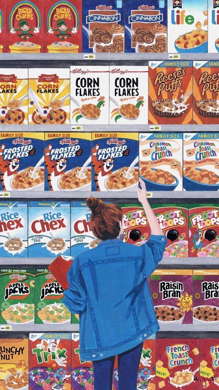 750x1333 Anime Food Aesthetic Wallpaper