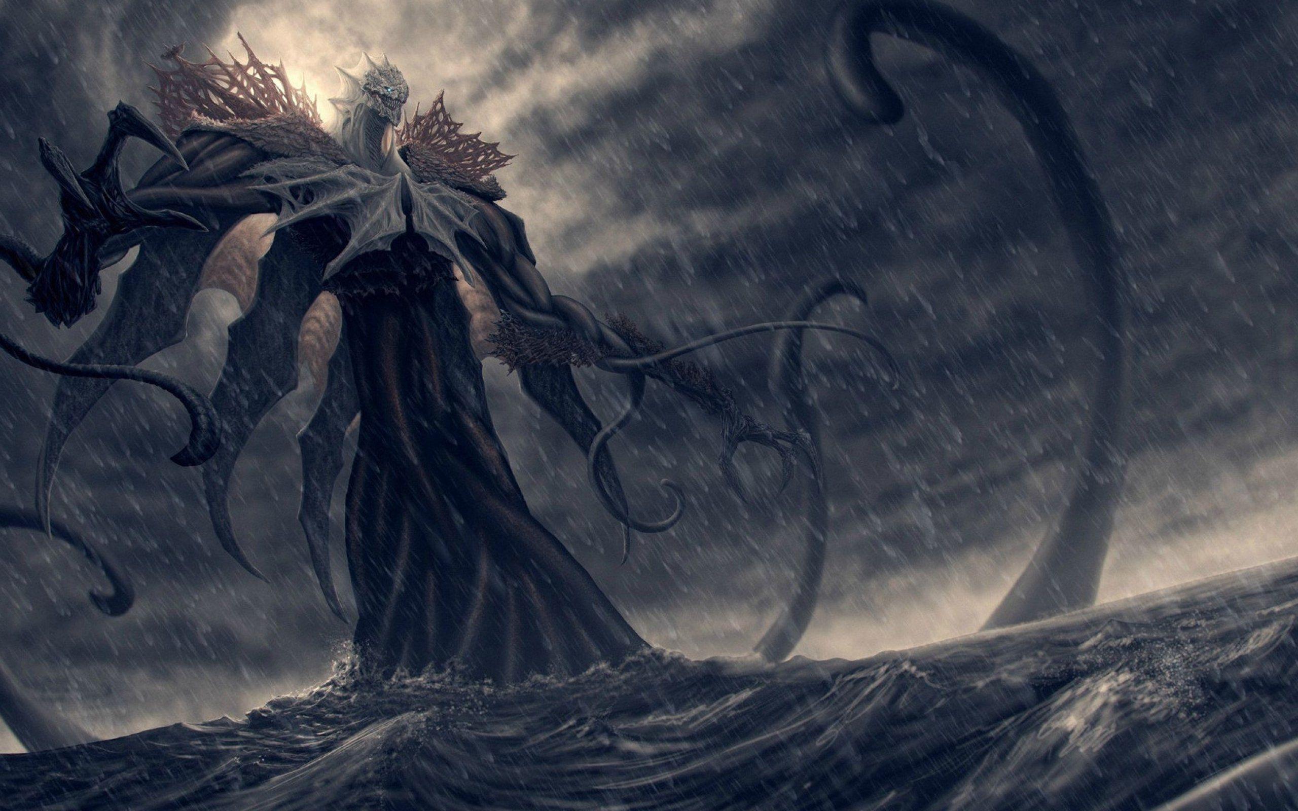 2560x1600 fantasy, Original, Art, Artistic, Artwork, Sea, Ocean, Creature, Monster Wallpaper HD / Desktop and Mobile Background