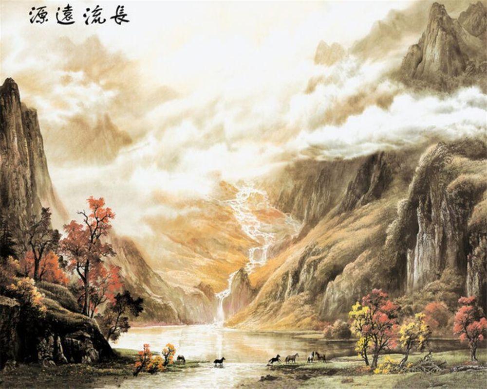 1000x800 Chinese Mountain Water Painting