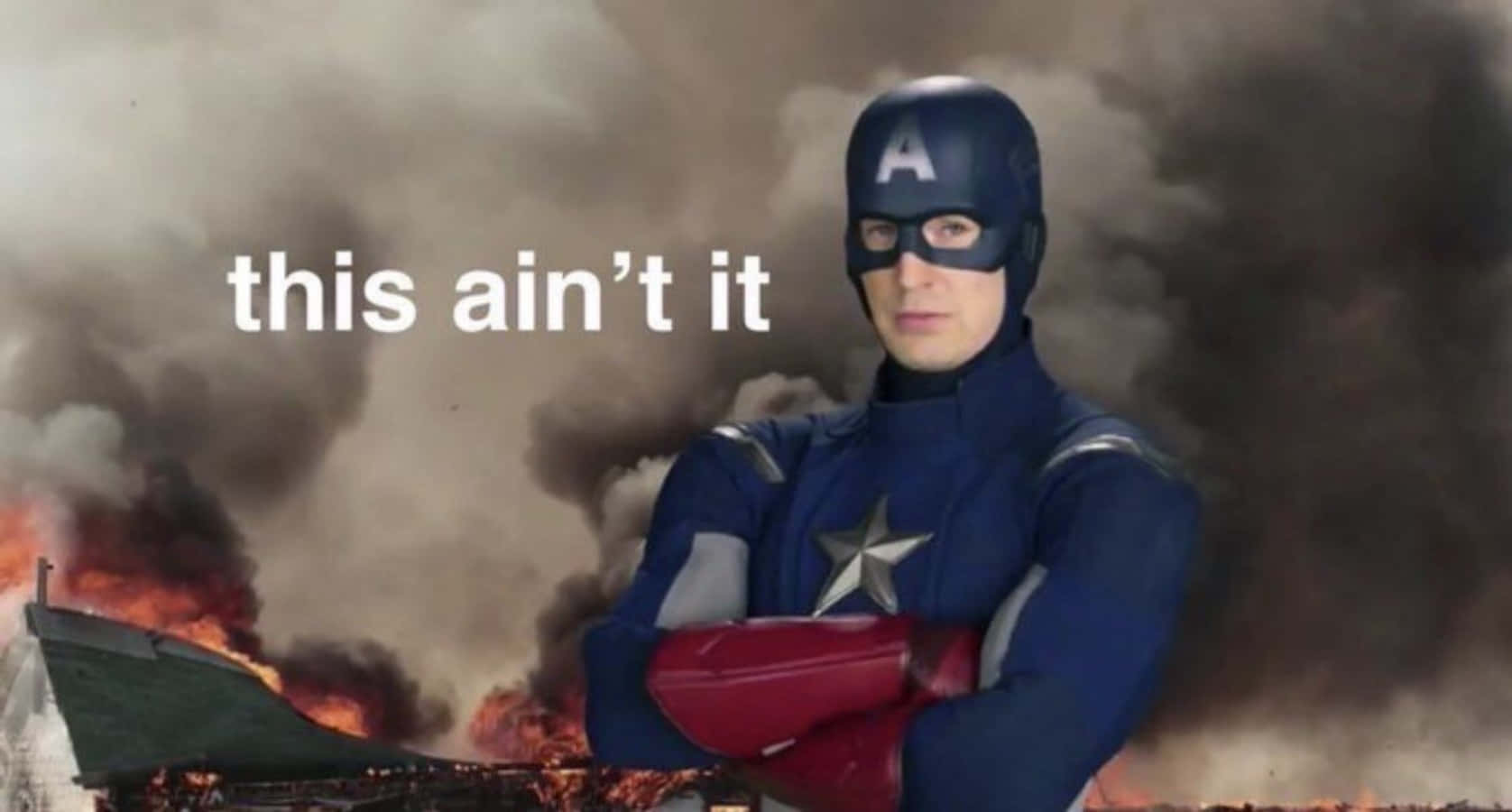 1676x900 Download Funny Marvel Meme Captain America This Ain't It Picture