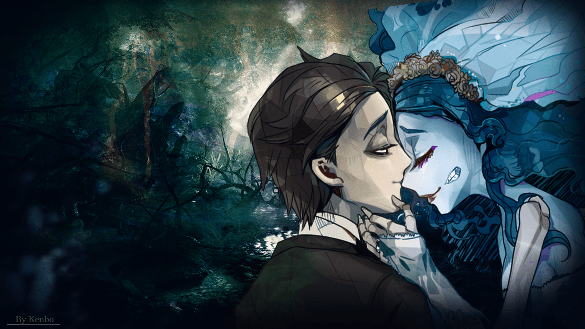 1920x1080 Tim Burton Corpse Bride Wedding Dress Wallpaper:1920x1080