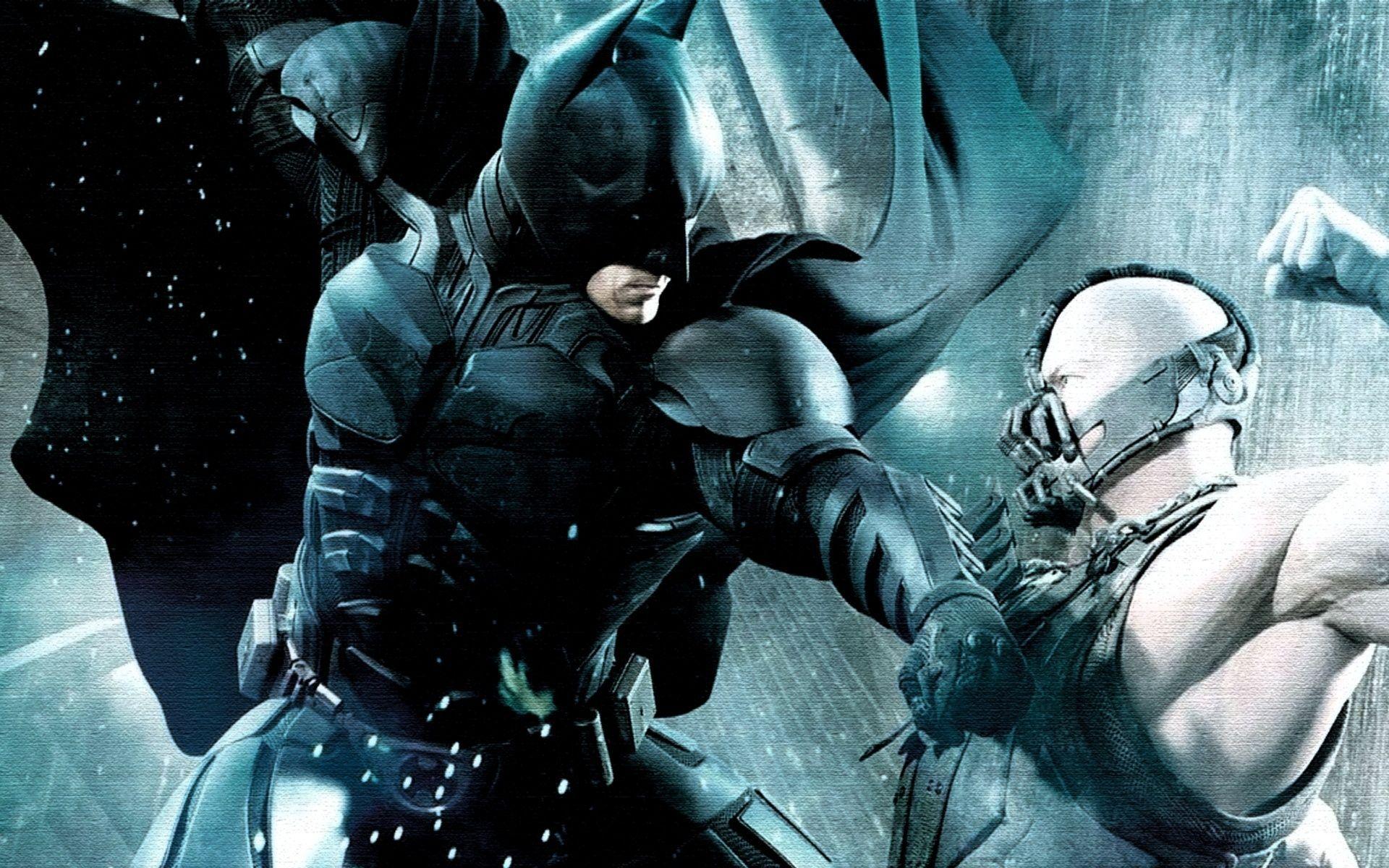 1920x1200 Wallpaper batman, bane, fight, cloak, mask, the dark knight rises