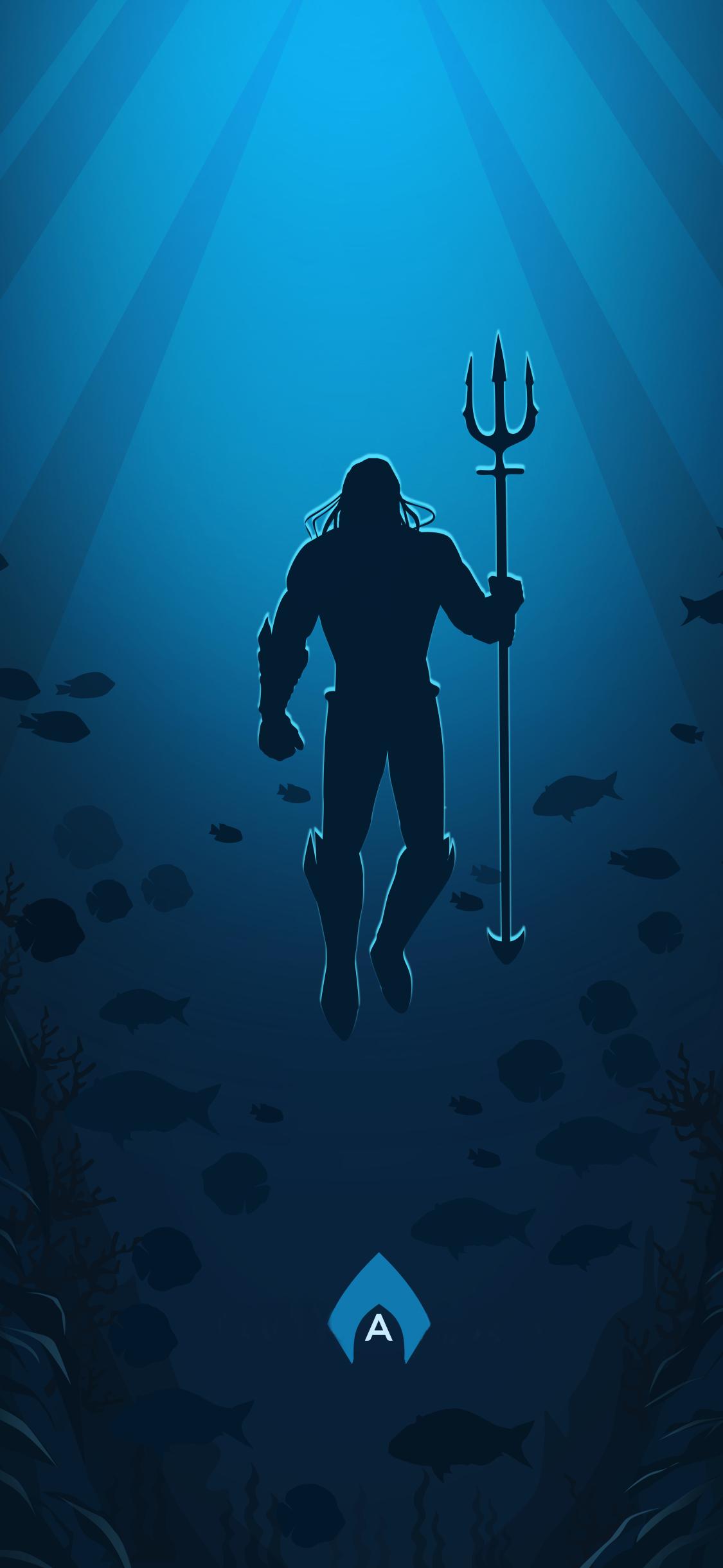 1125x2436 Aquaman Minimalist Poster iPhone XS, iPhone iPhone X Wallpaper, HD Movies 4K Wallpaper, Image, Photo and Background