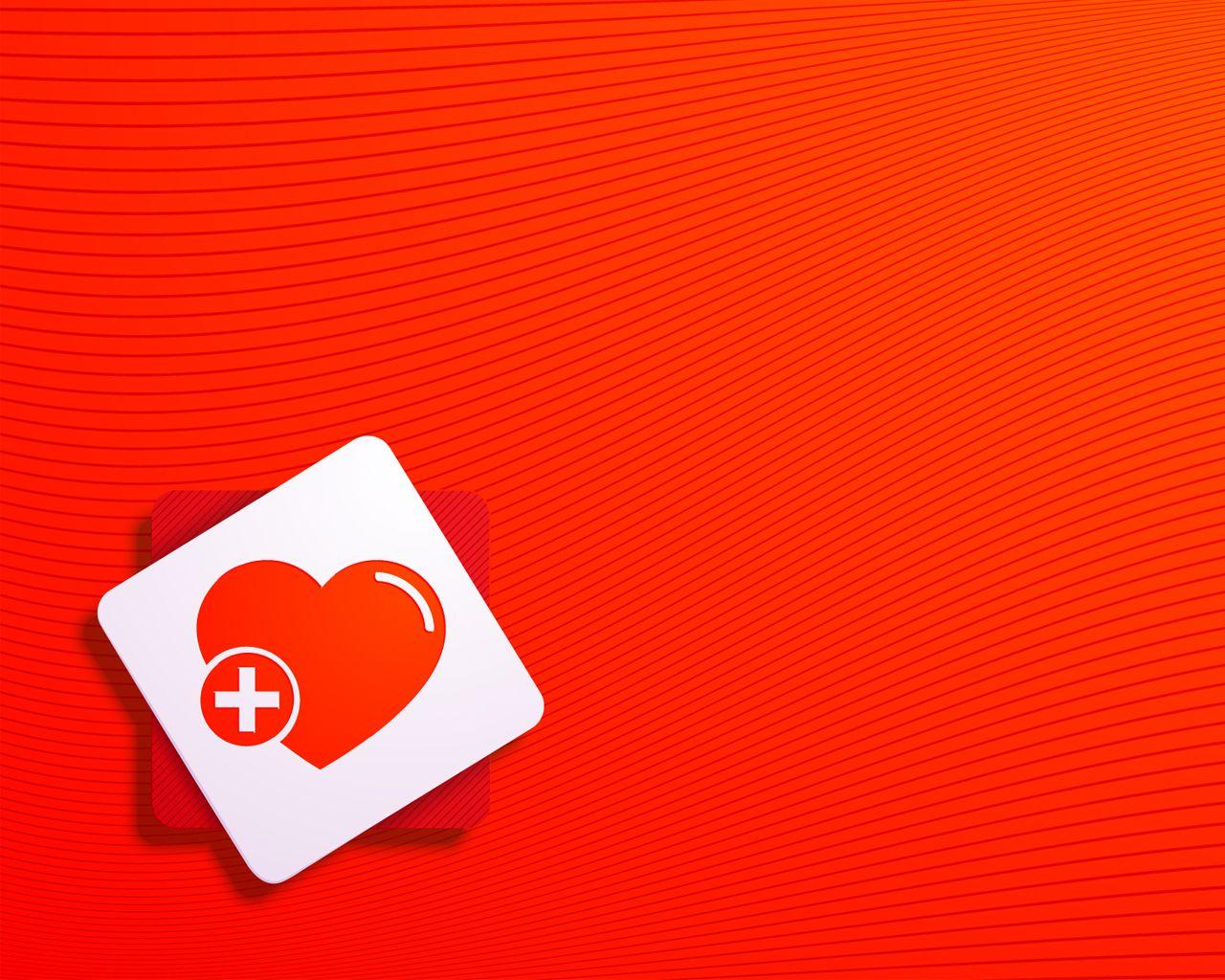 1280x1024 Free Medicine Heart Symbol Background For PowerPoint