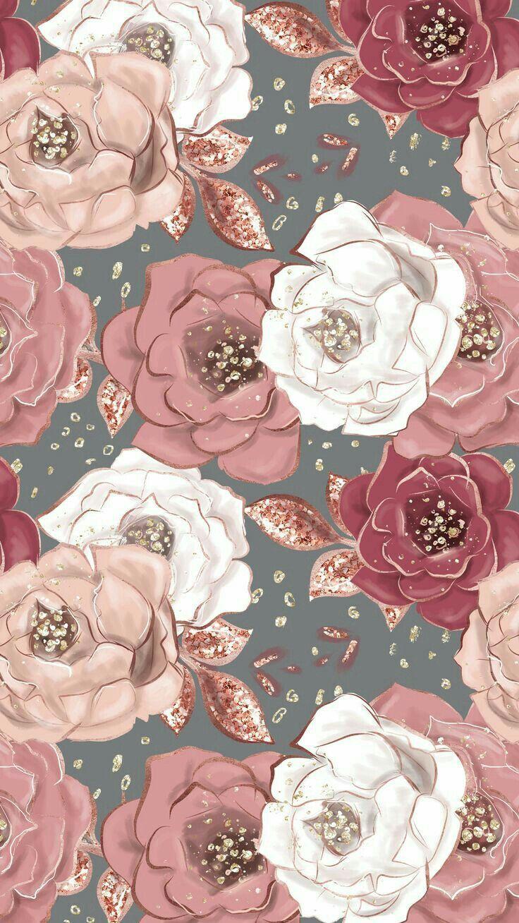 736x1308 Flower power. Gold wallpaper background, Flower background wallpaper, Art wallpaper