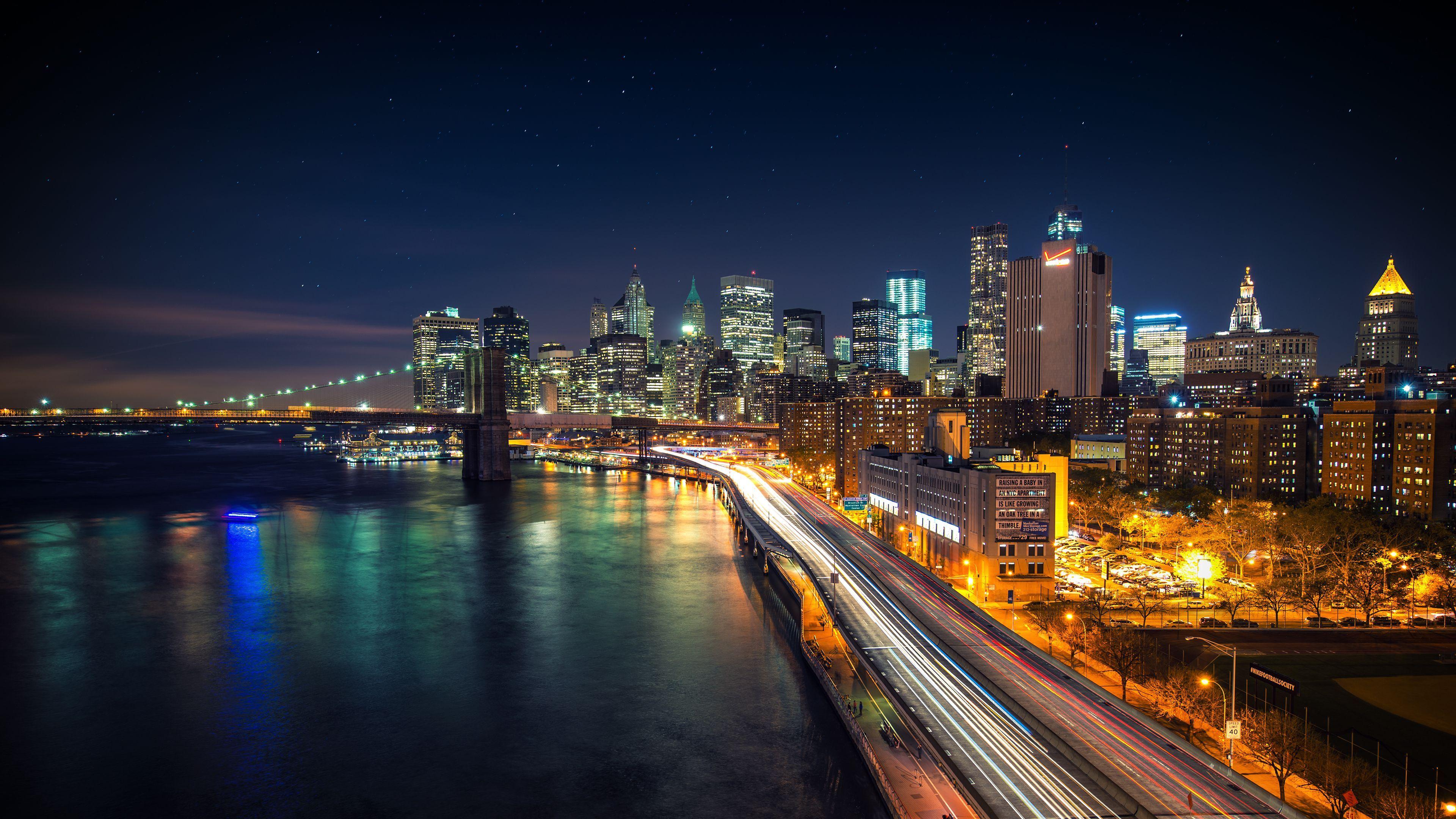 Wallpaper 4k New York City Nights Wallpaper