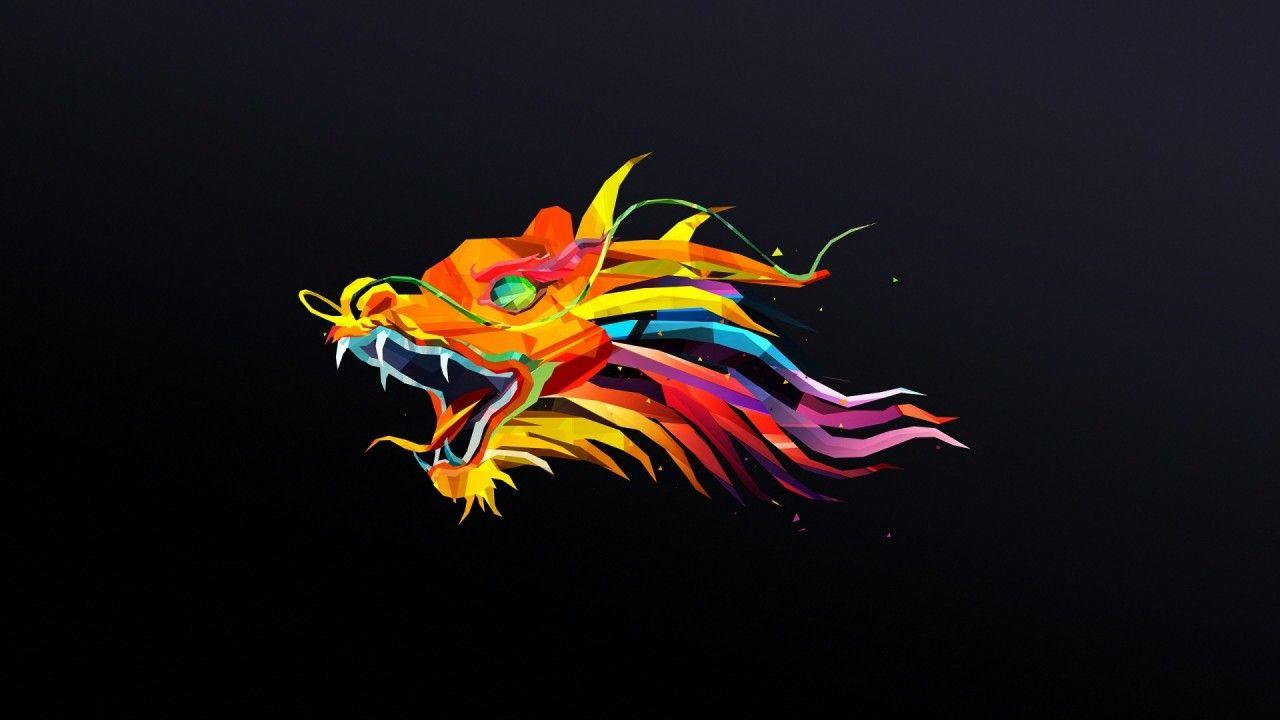 1280x720 Colorful Dragon Wallpaper