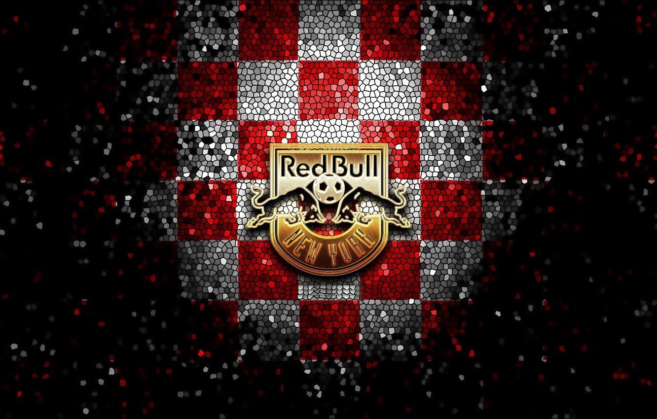 1332x850 Wallpaper wallpaper, sport, logo, football, glitter, New York Red Bulls, checkered, MLS image for desktop, section спорт
