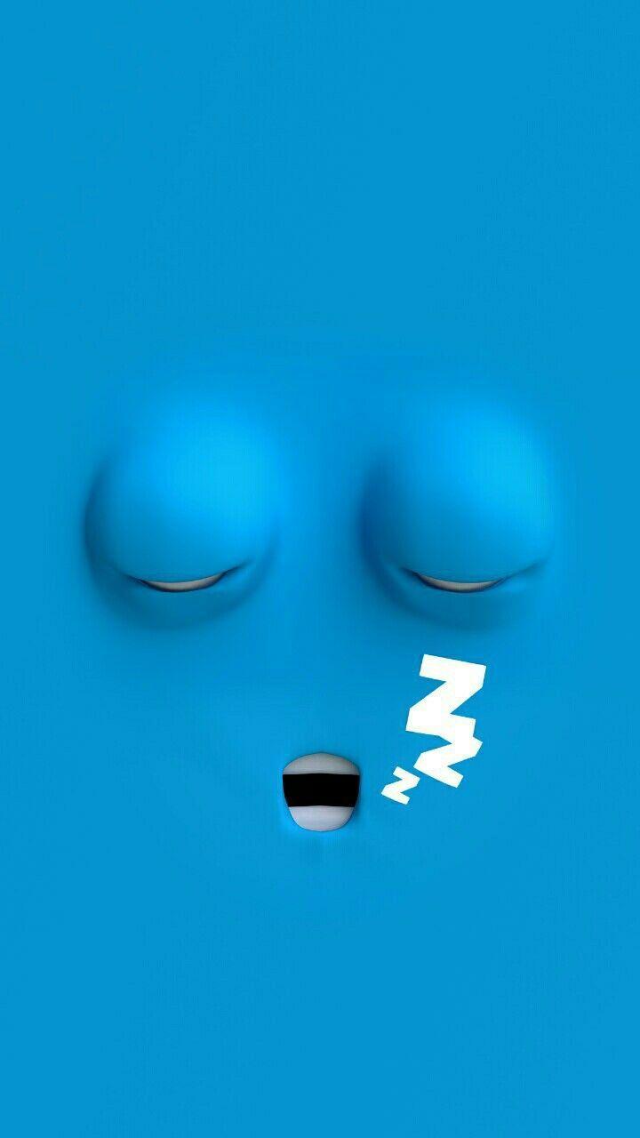 720x1280 Blue Cartoon Mobile Wallpaper