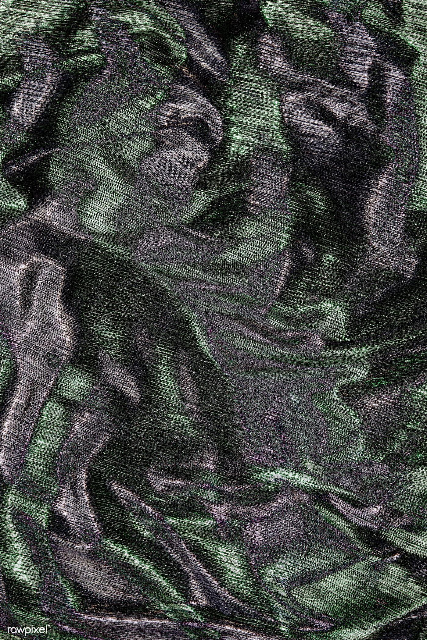 1400x2100 Download premium illustration of Silky green and silver fabric mobile. Silver fabric, Fabric textures, Textured background