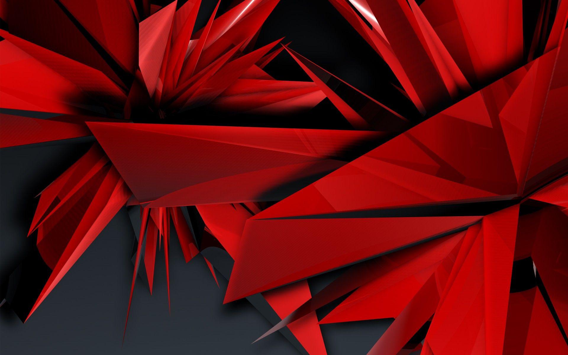 1920x1200 Broken Glass Red Abstract Wallpaper 28433