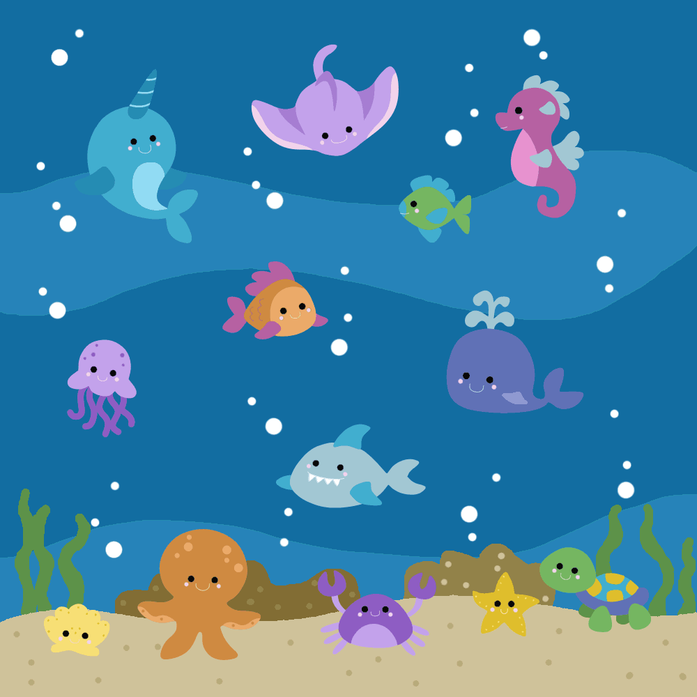 1000x1000 Cartoon Ocean Wallpaper Top Free Background Cute Mango Wallpaper