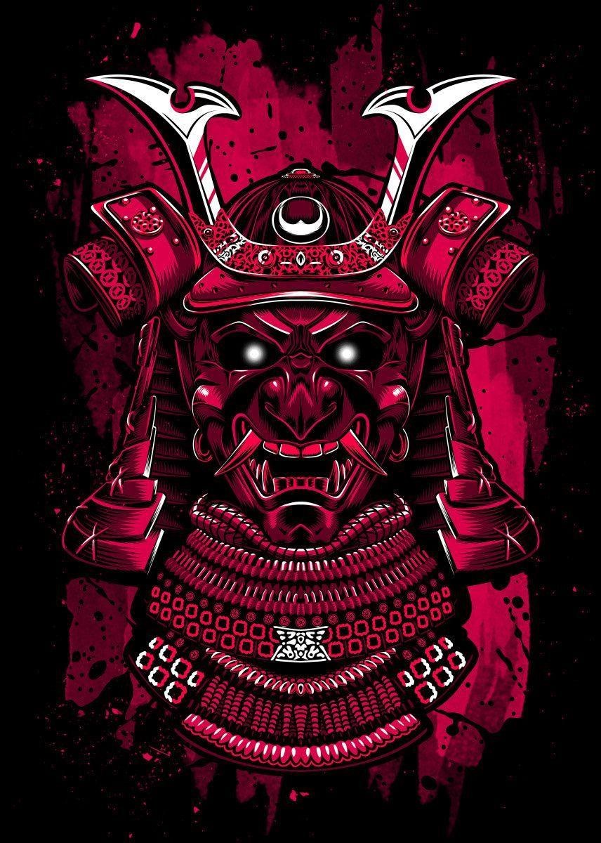 856x1200 Stain Samurai' Poster Print by Alberto Perez. Displate. Samurai artwork, Warriors wallpaper, Samurai wallpaper