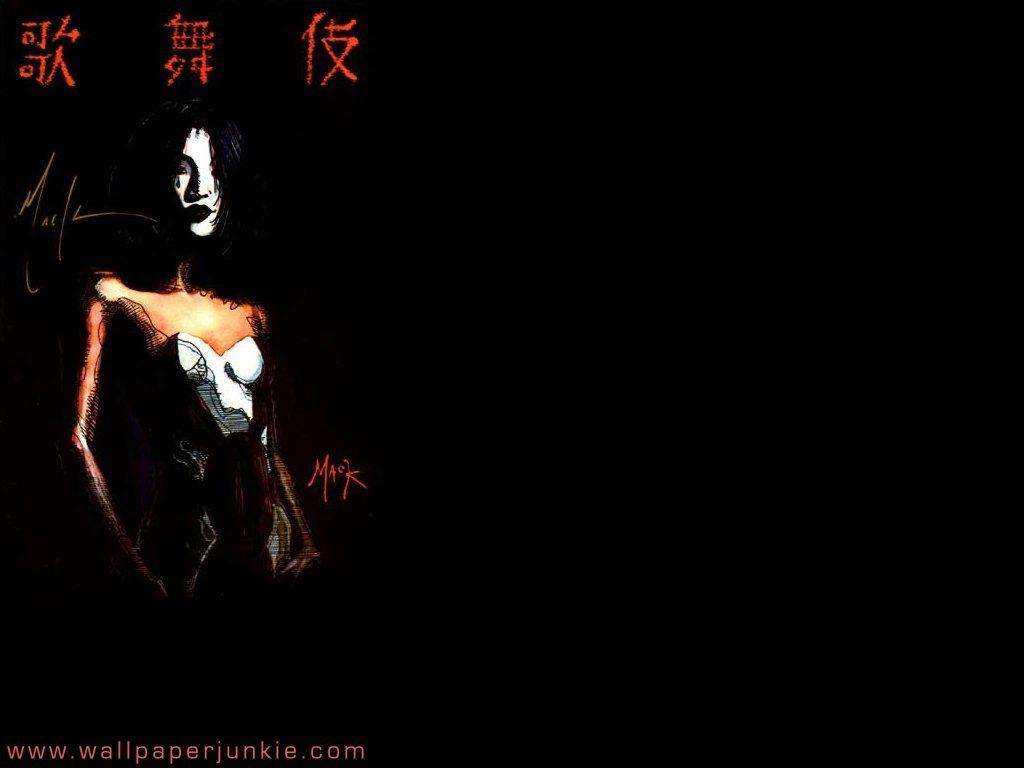 1024x768 Kabuki, by David Mack Books Wallpaper