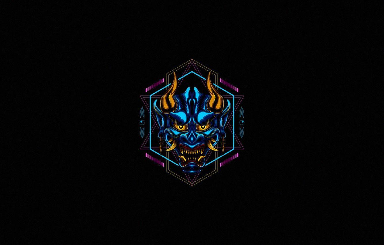 1332x850 Samurai Mask Wallpaper