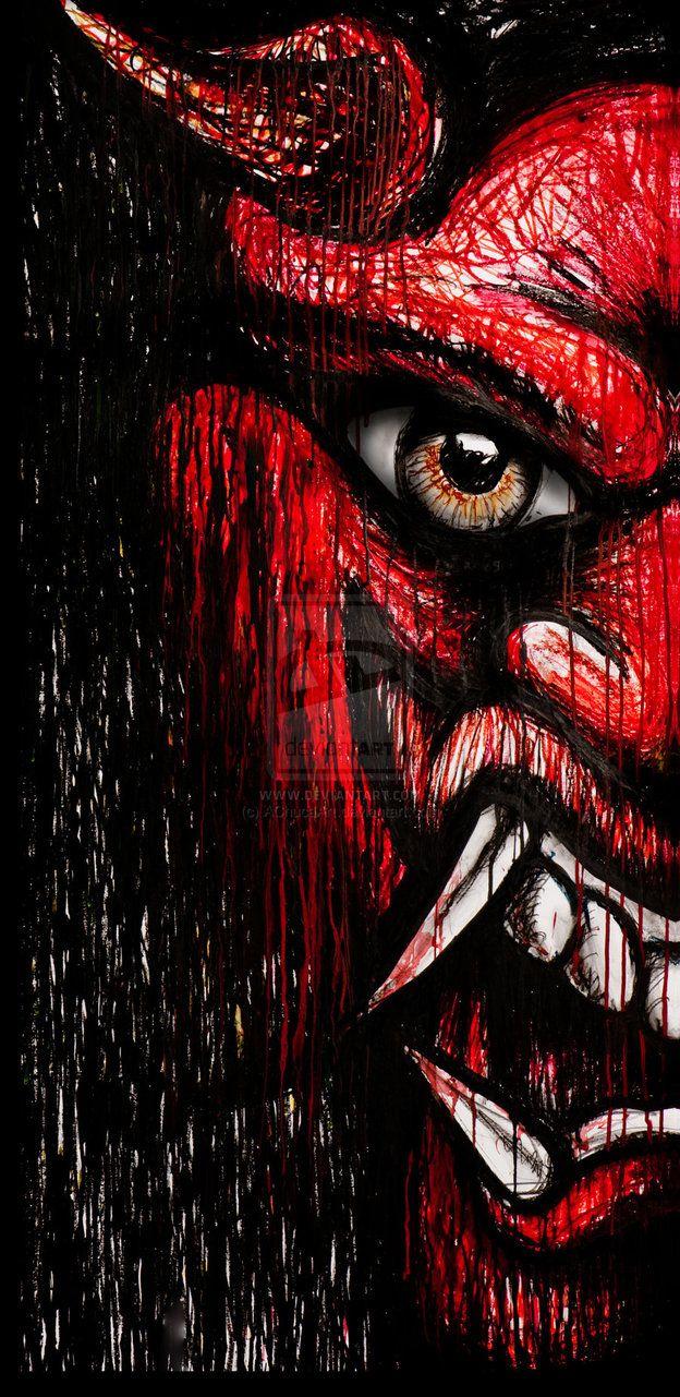 624x1281 Hannya Mask Wallpaper