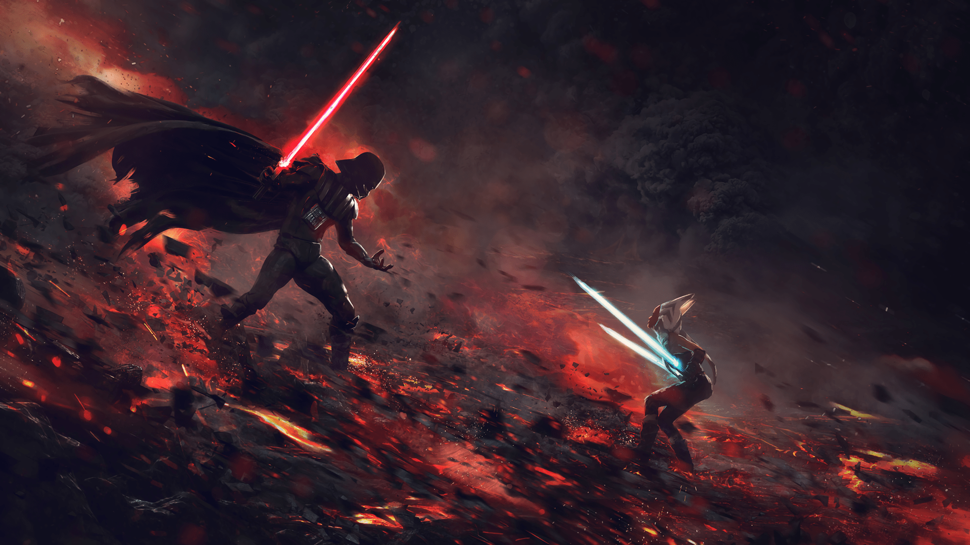 1920x1080 Ahsoka Tano Vs Darth Vader, HD Movies, 4k Wallpaper, Image, Background, Photo and Picture