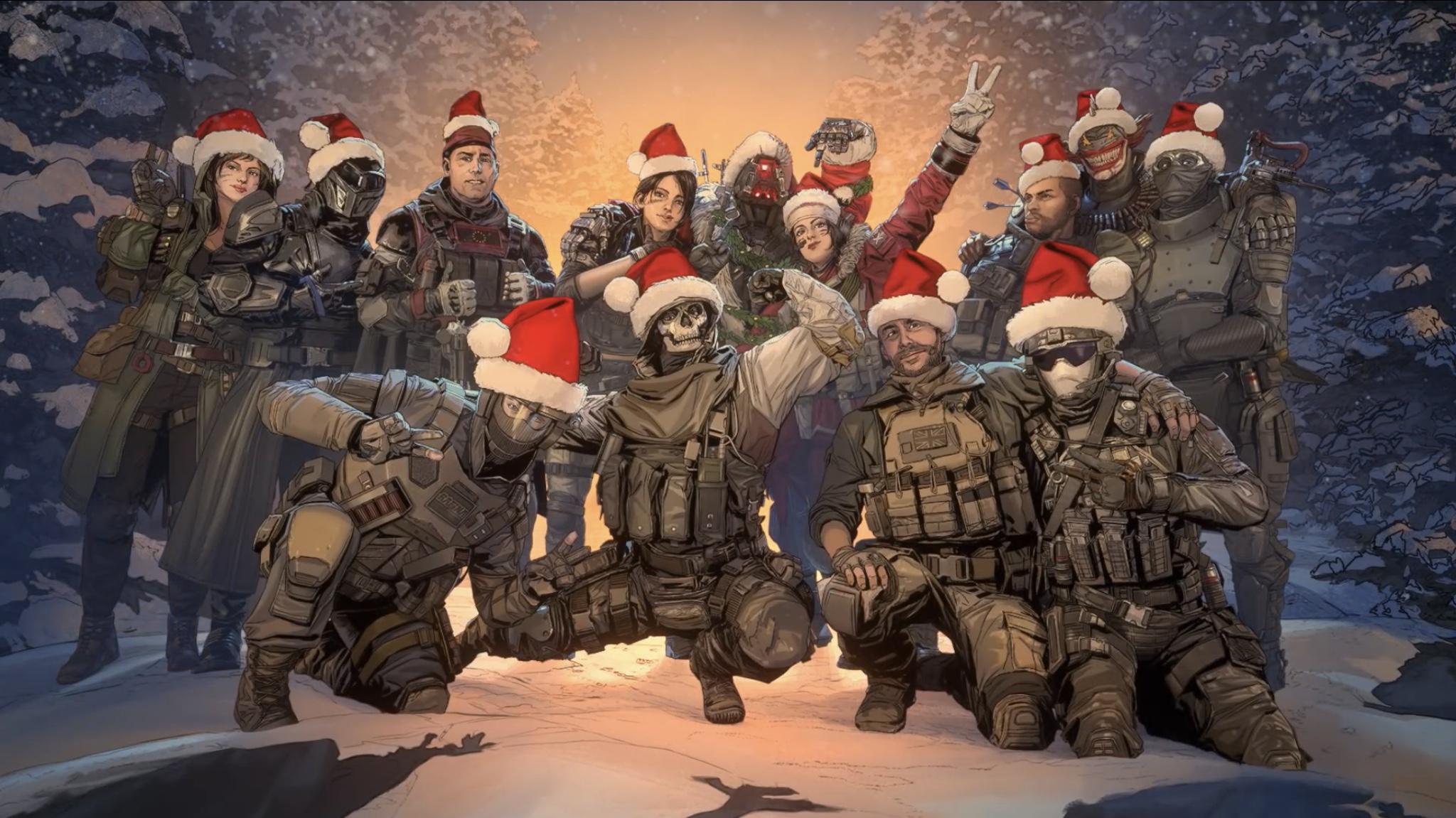 2048x1151 Official CODM Christmas Image. Nice Artowork. Urban Tracker, Kryptis, Rorke, Alias, Reaper, Looks like Sophia, Soap, Gunzo, Nikto, Captain Price, Ghost, and the 2 Best Bots. Can we give tons of respect