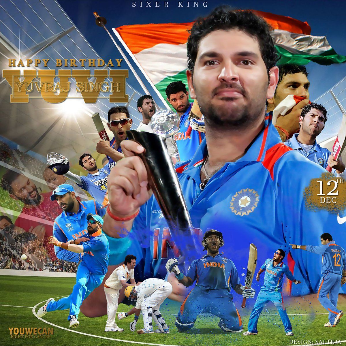 1200x1200 To someone who has taught us to keep fighting always. You've made us all proud at various stages with your powerful performances. Wishing you a very happy birthday #yuvrajsingh #yuvi #legends #