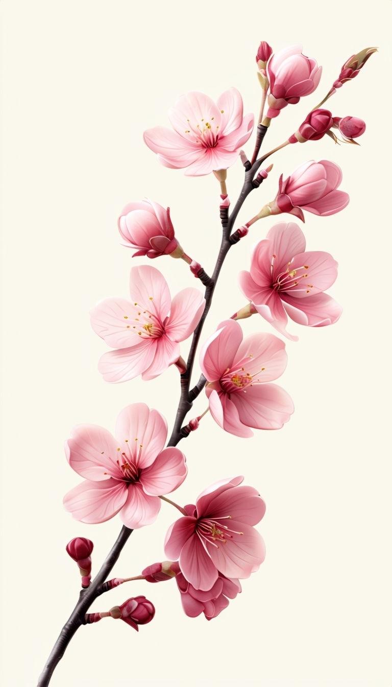 768x1344 Free customizable sakura wallpaper templates
