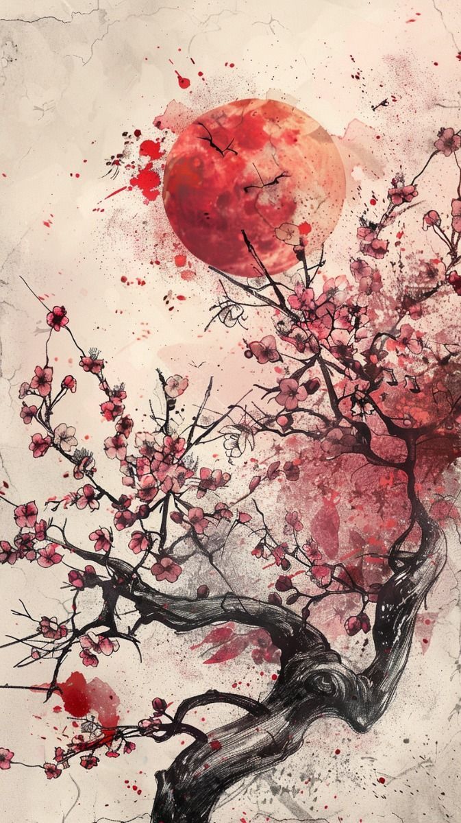 673x1200 Sakura drawing