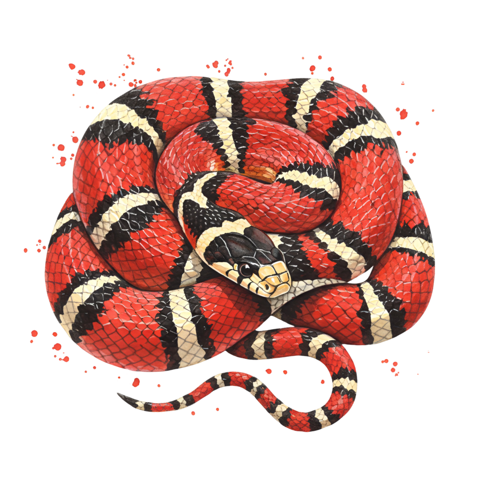 980x980 Red milk snake image reptile illustration on transparent background 71164695 PNG