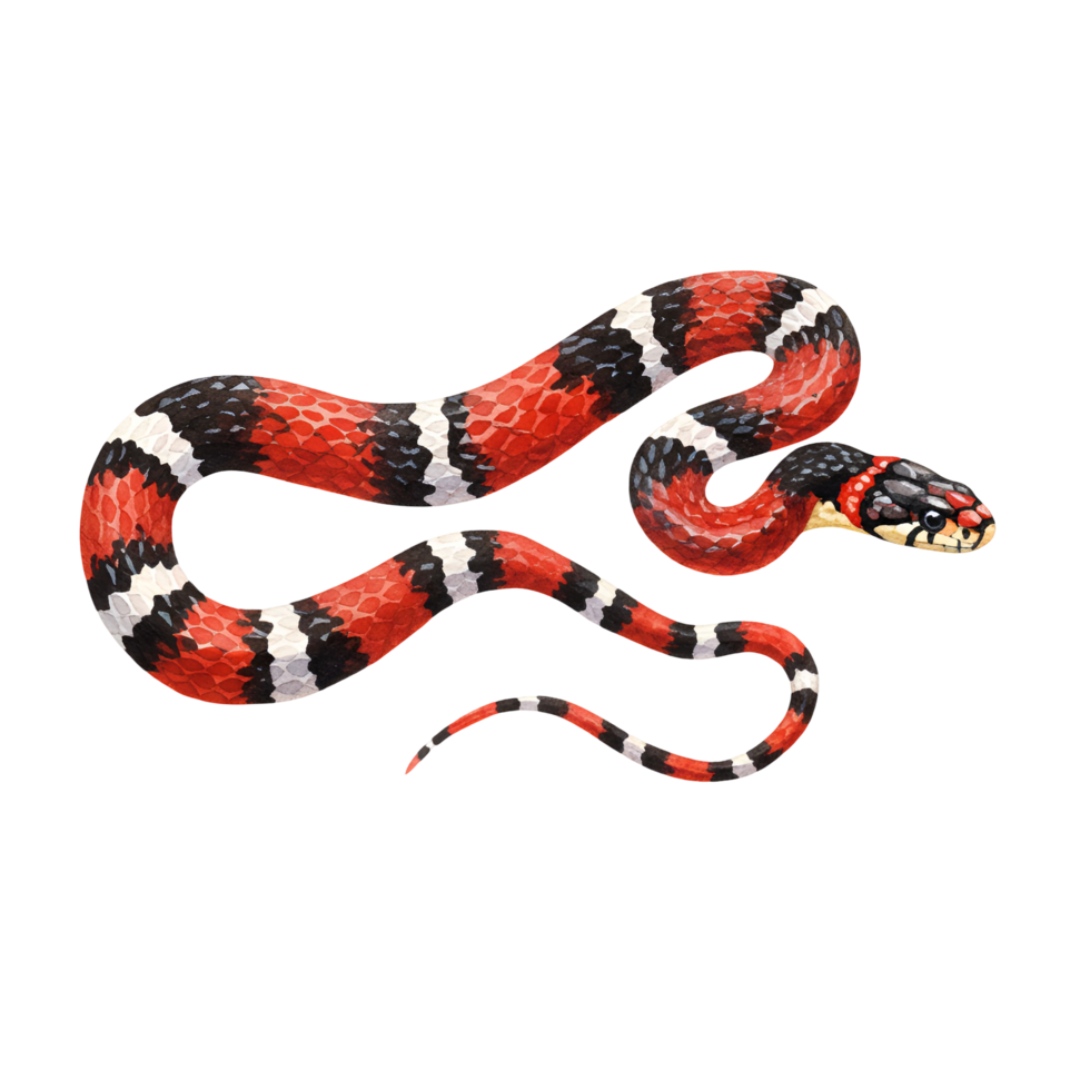 980x980 Red black white snake image on transparent background 71164525 PNG