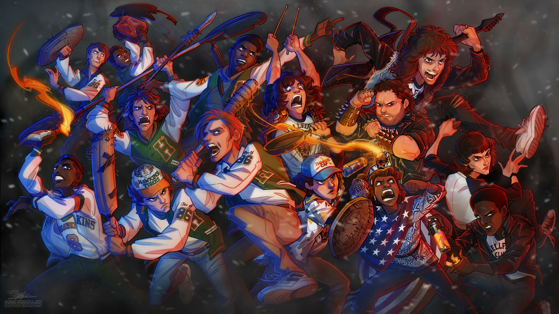 1920x1080 Stranger Things HD Team BasketFire and HellClub Wallpaper, HD TV Series 4K Wallpaper, Image and Background