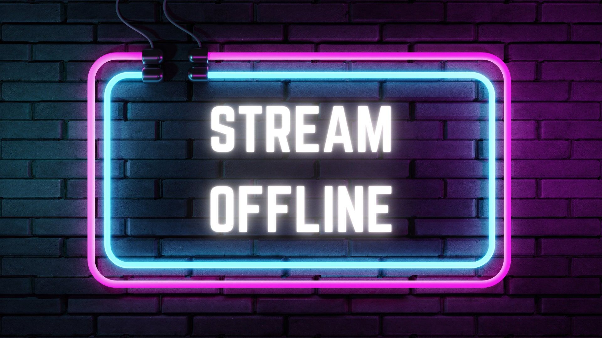1920x1080 Twitch Offline Screen Neon Sign, Stream is Offline, Neon Offline Screen for Twitch, Cool Twitch Background, Cyberpunk Twitch