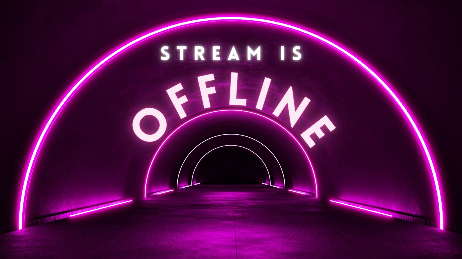 1920x1080 Pink Neon Twitch Offline Screen, Stream Is Offline, Neon City Twitch Screen, Sci Fi Futuristic Twitch Screen, Stream Offline Background