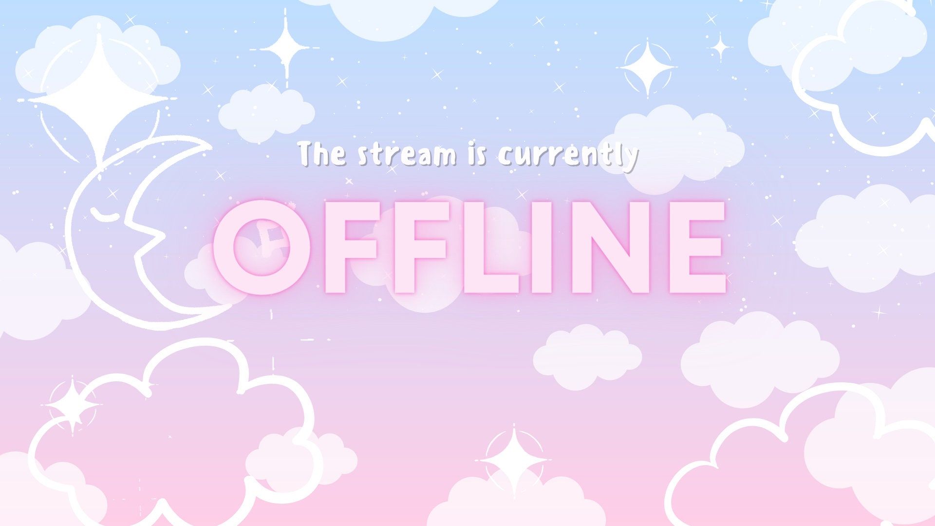 1920x1080 ANIMATED Pink Kawaii Cloud Twitch Offline Screen Twitch Screen Cloud Twitch Animation DOWNLOAD!