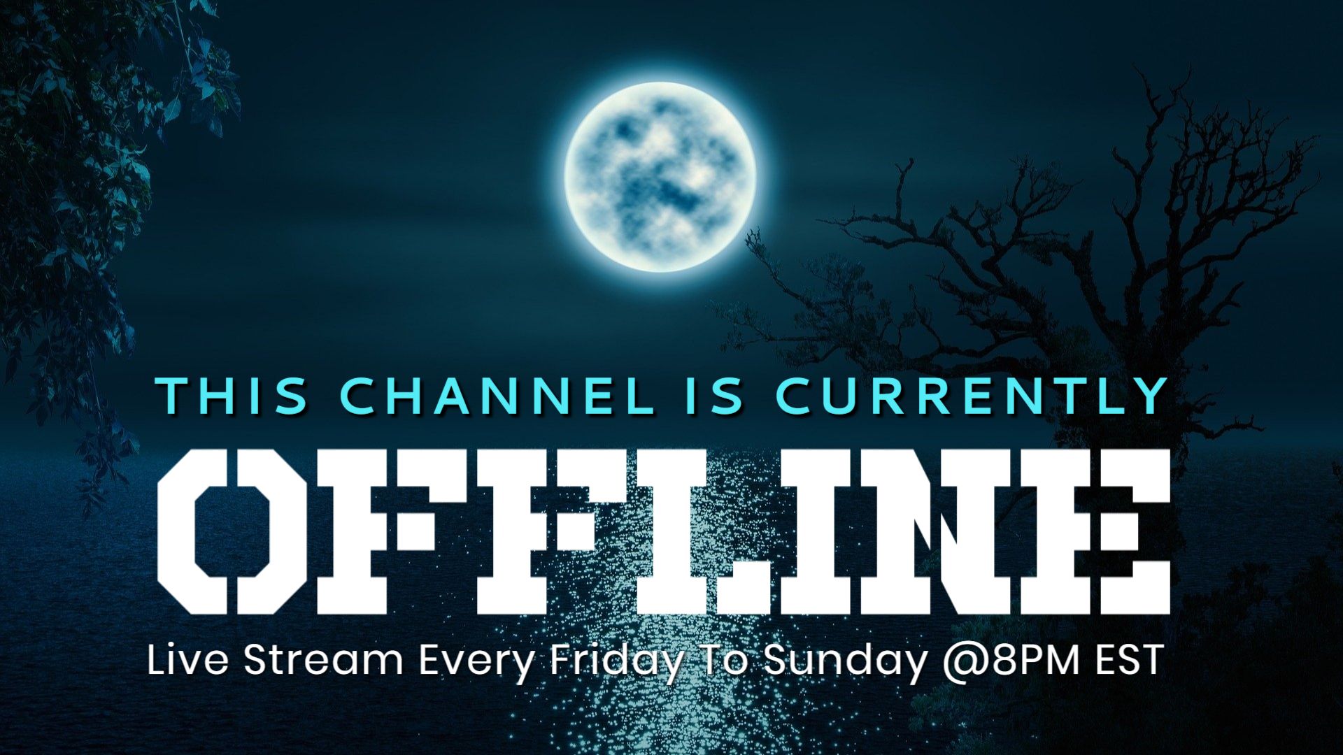 1920x1080 Moon Twitch Offline Banner Template