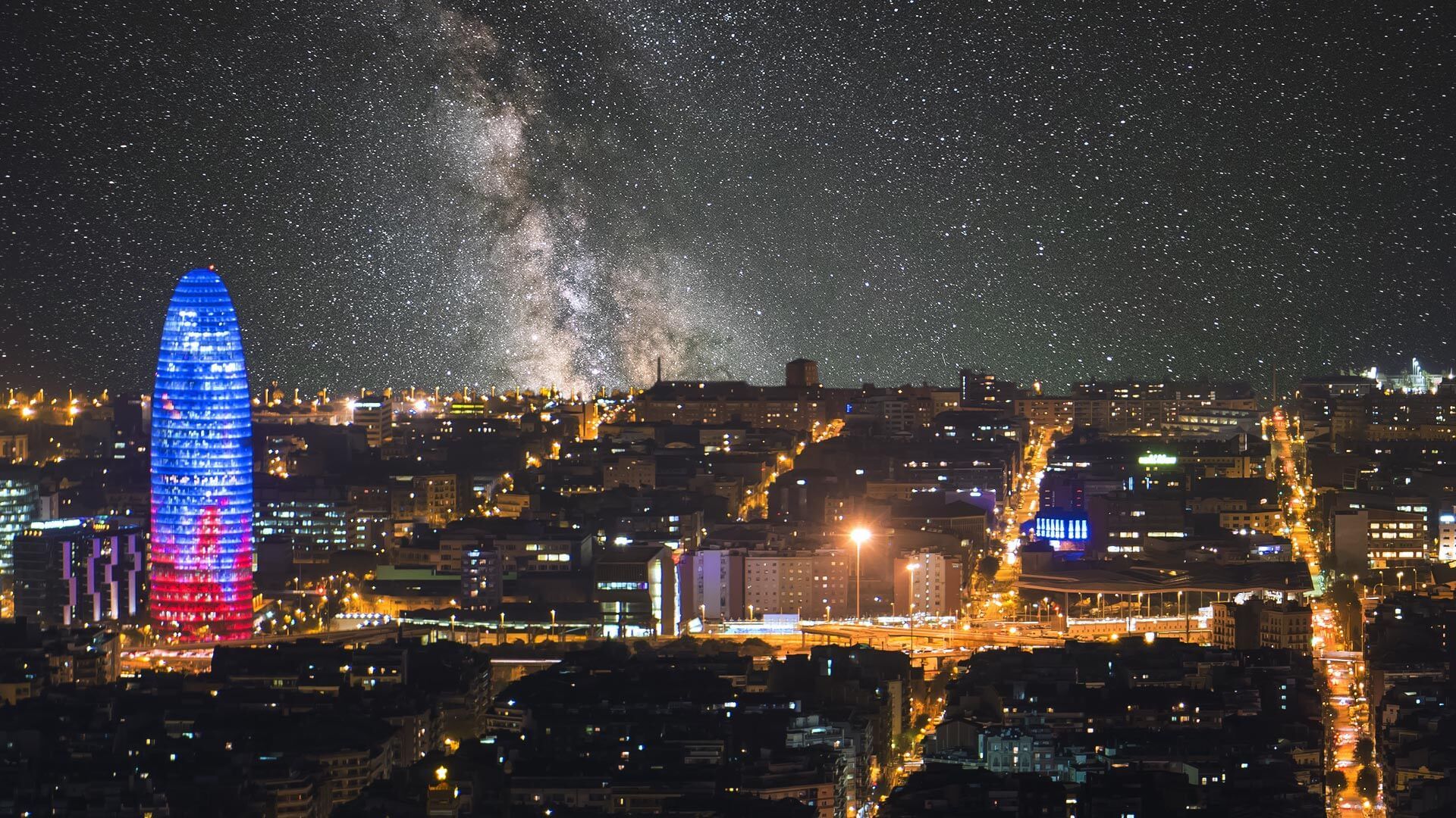 1920x1080 Clear Sky at Night: If Light Pollution Cleared. Under Lucky Stars
