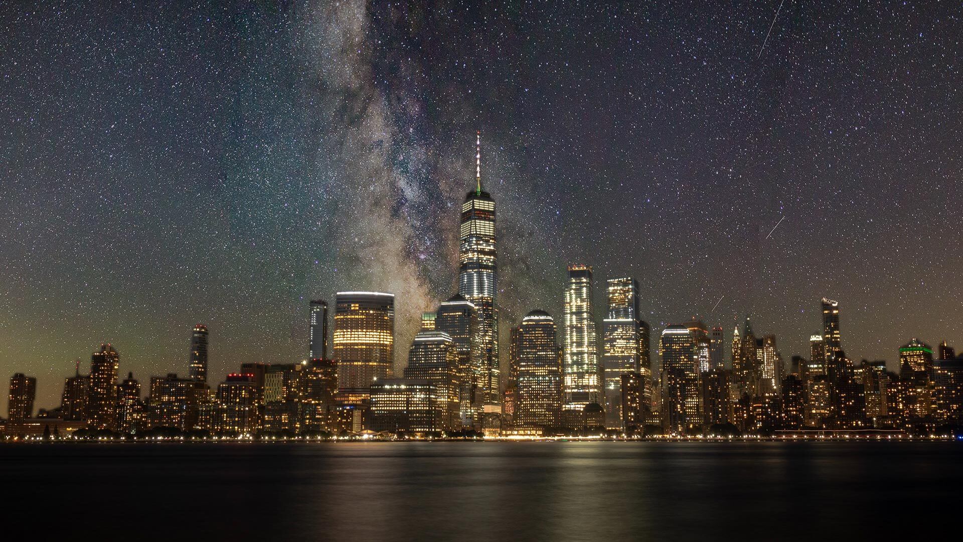 1920x1080 Clear Sky at Night: If Light Pollution Cleared. Under Lucky Stars