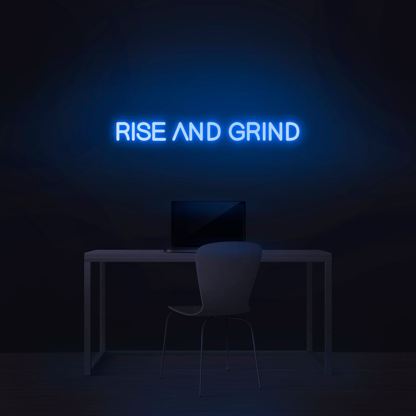 1400x1400 'Rise And Grind' Neon Sign