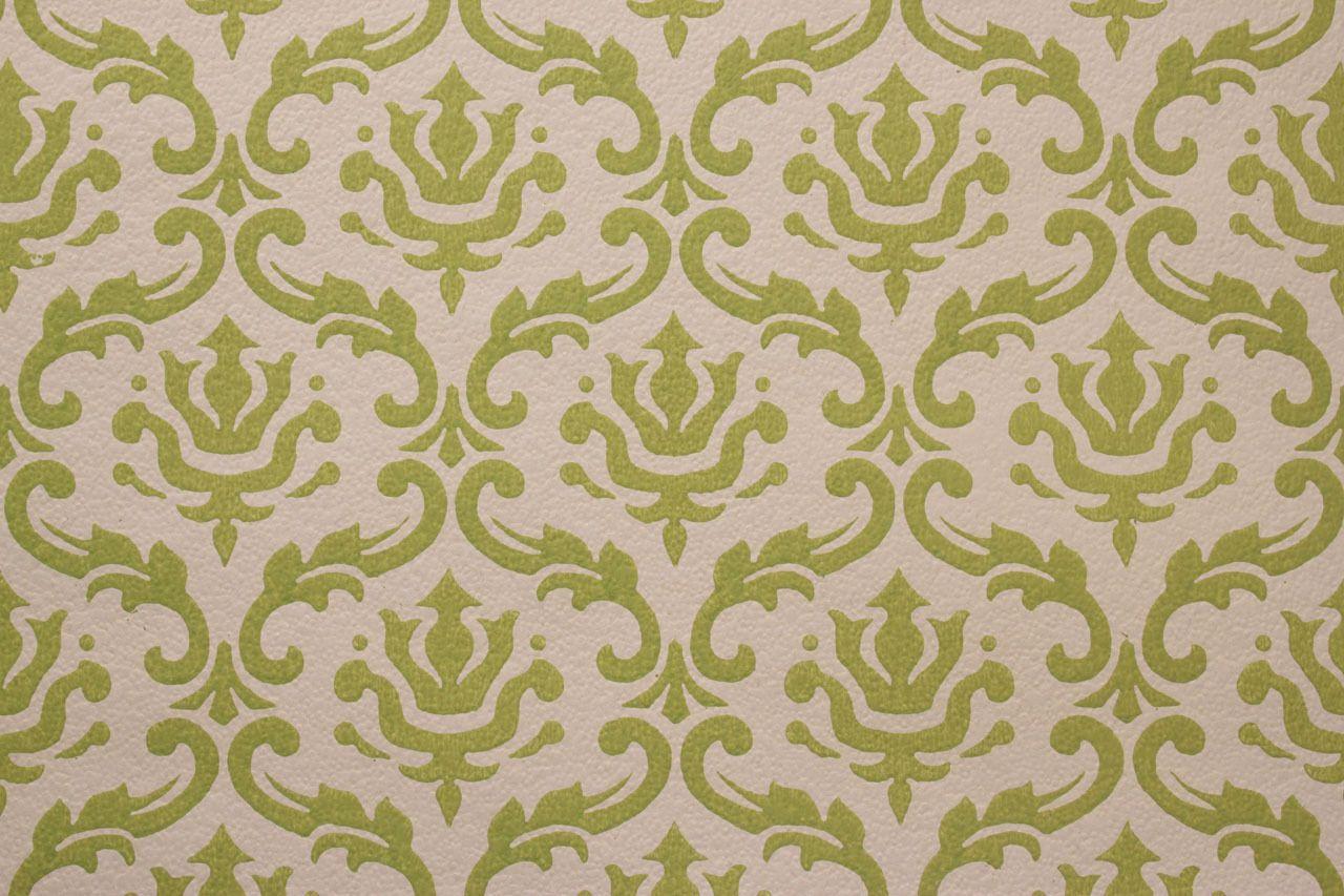 1280x853 1960s Vintage Wallpaper Green Damask on White. Vintage wallpaper, Wallpaper vintage, Retro wallpaper