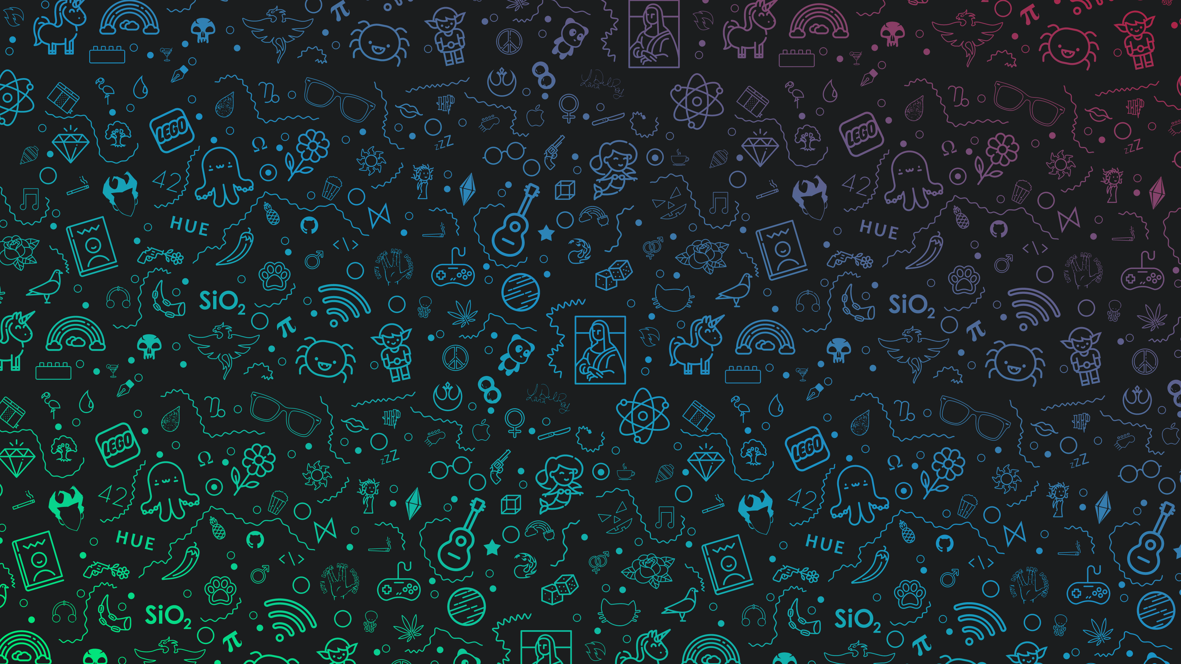 3840x2160 Dark Icon Wallpaper
