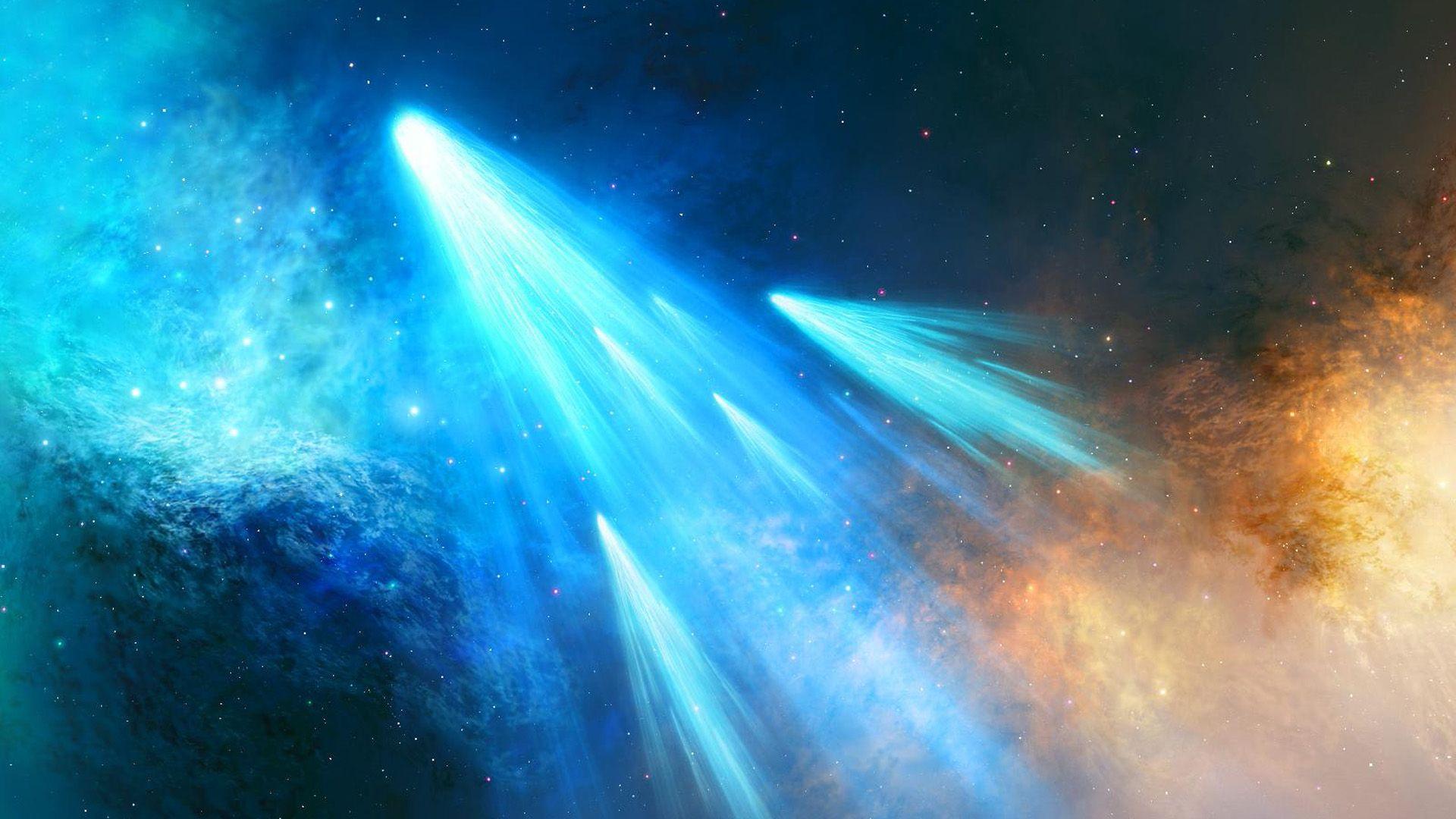 1920x1080 Blue And Light Orange Stars HD Space Wallpaper