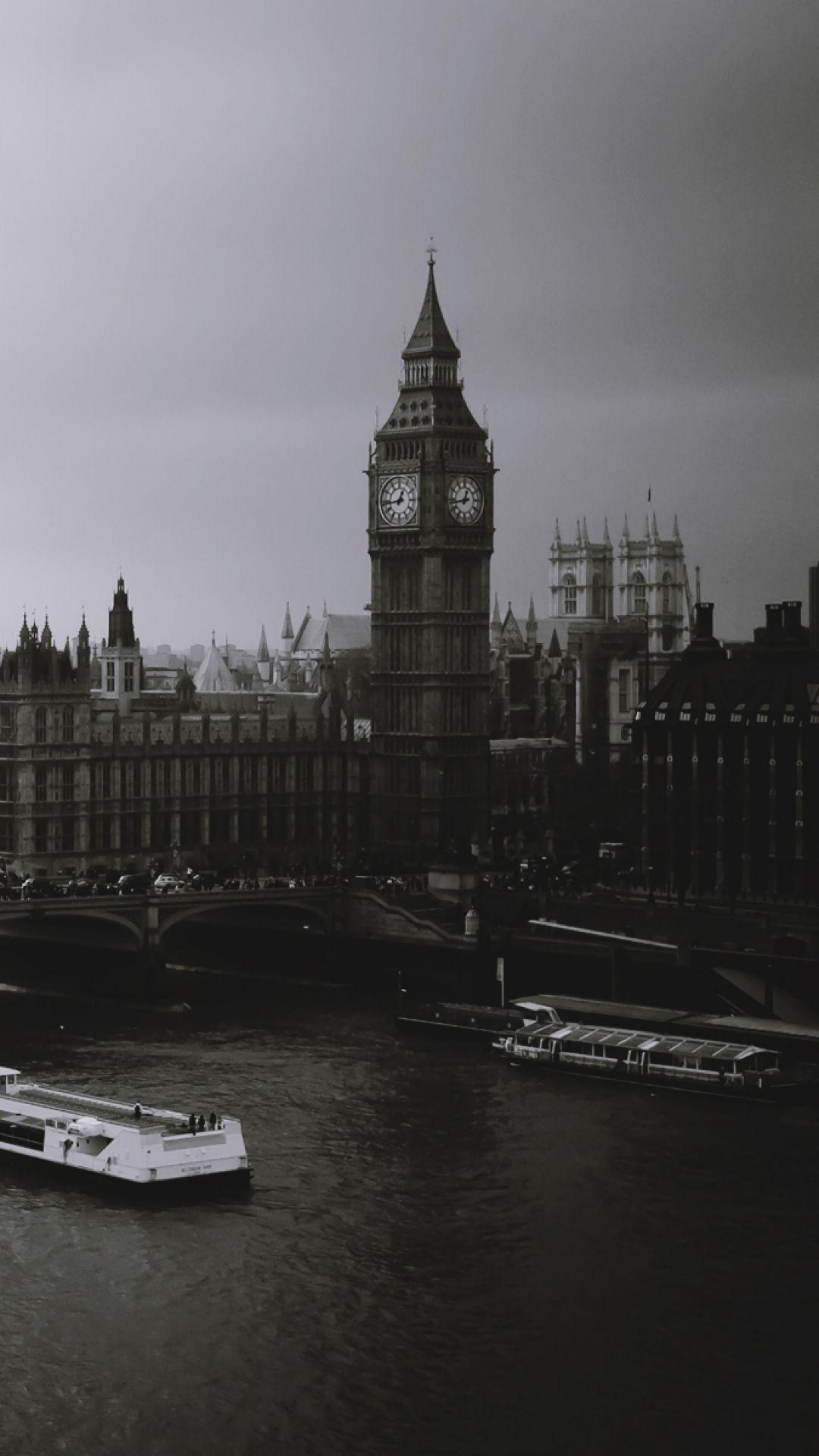 1080x1920 Black And White London Wallpaper