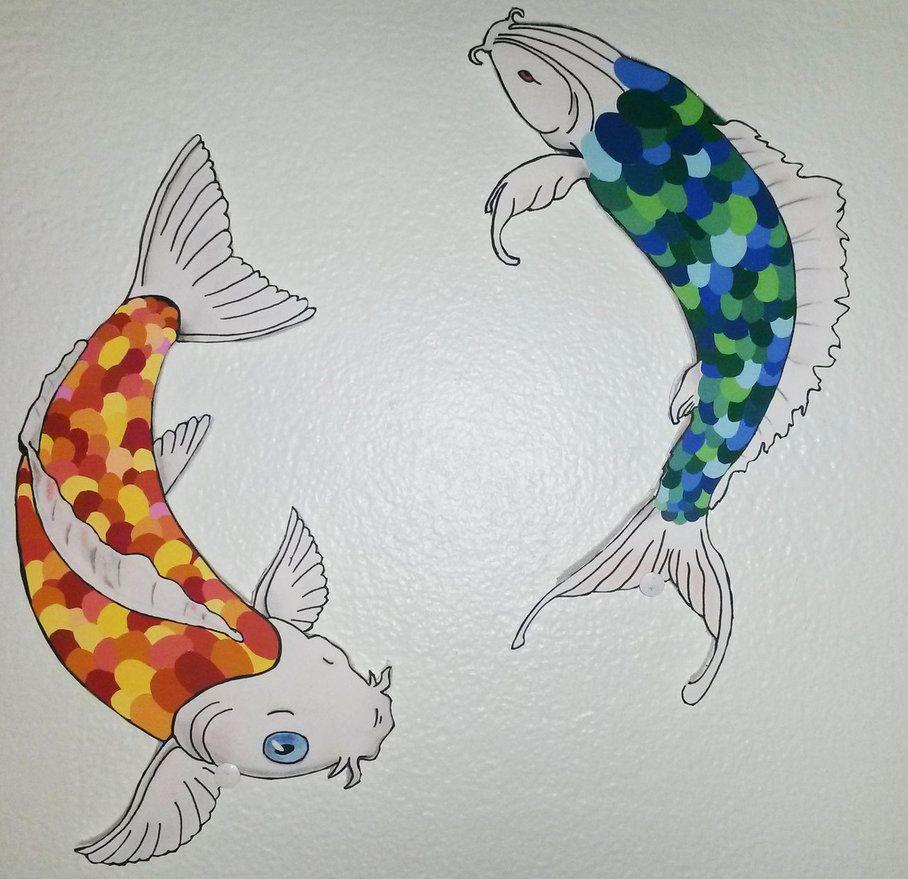 908x879 Yin Yang Koi Fish