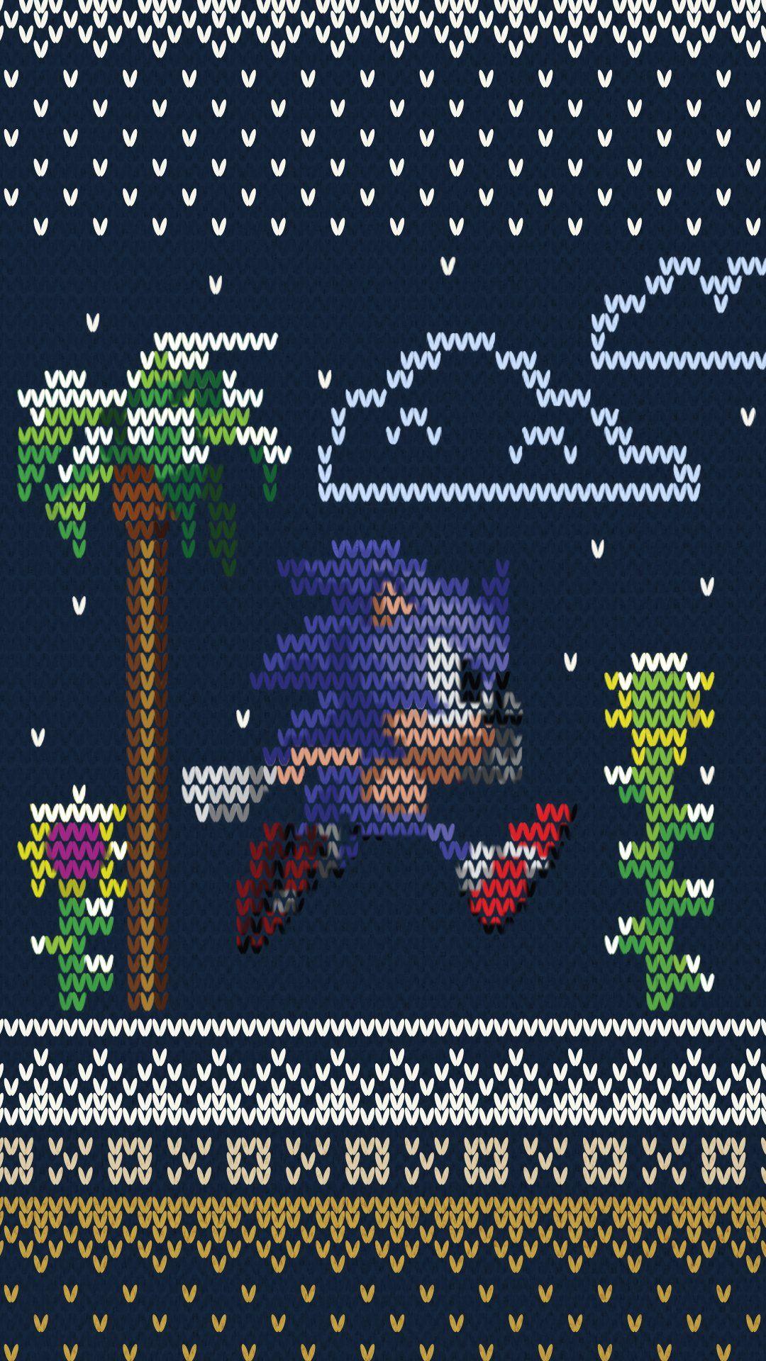1080x1920 Sonic the Hedgehog made some wintry mobile wallpaper to help you kick off the holiday season!
