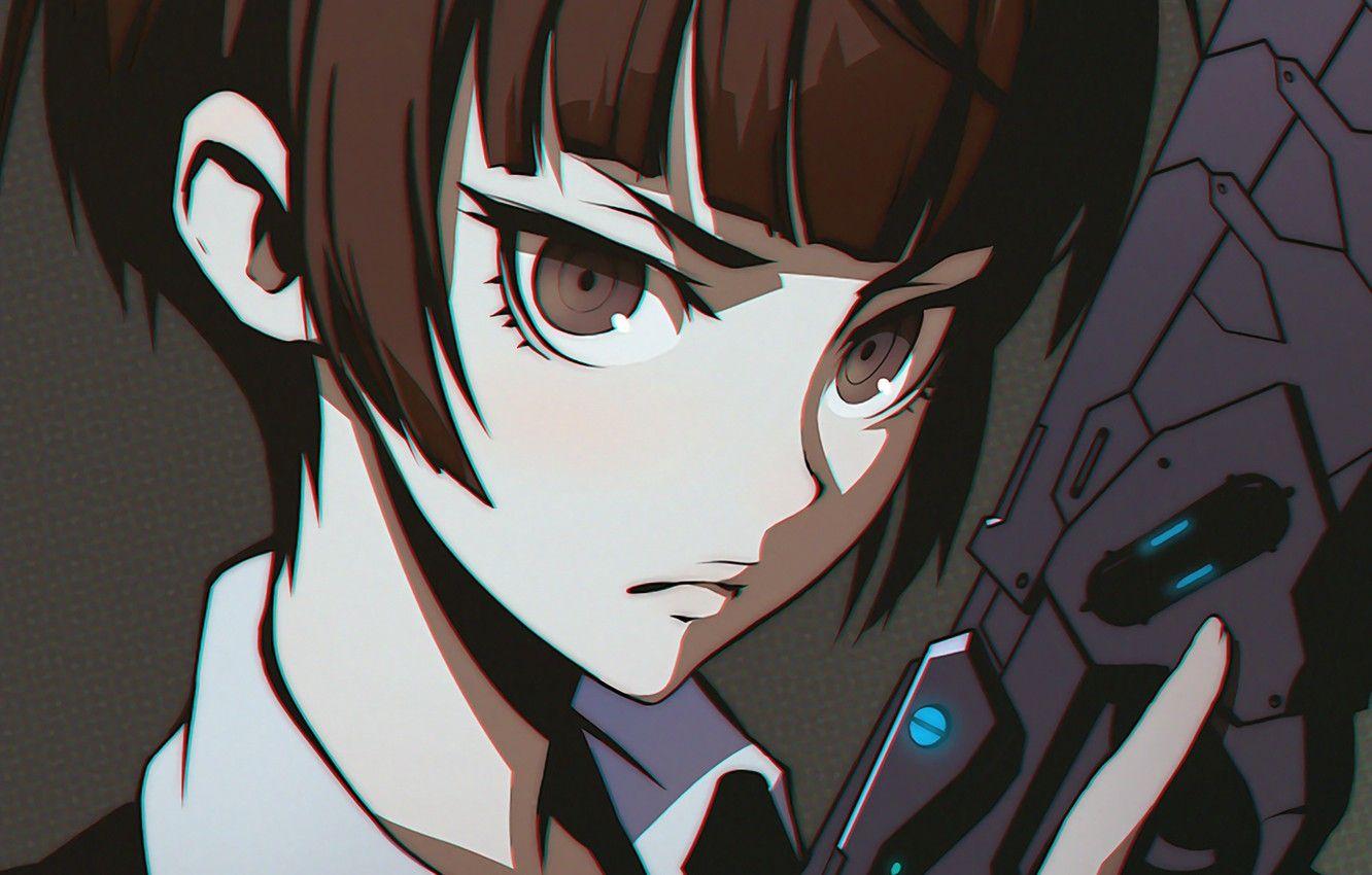 1332x850 Wallpaper girl, gun, anime, art .anime.