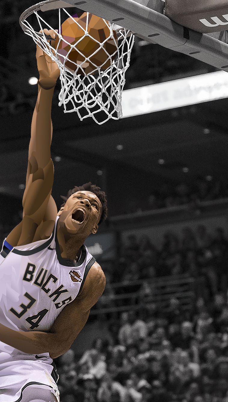 759x1334 Giannis Dunk Wallpaper HD