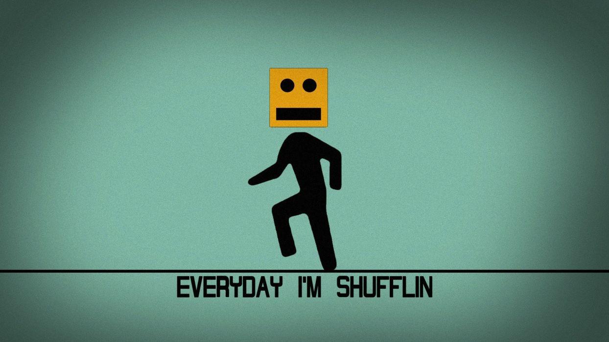 1244x700 Blue music red robots funny bot dancing LMFAO Shuffle! Everyboty wallpaperx1080