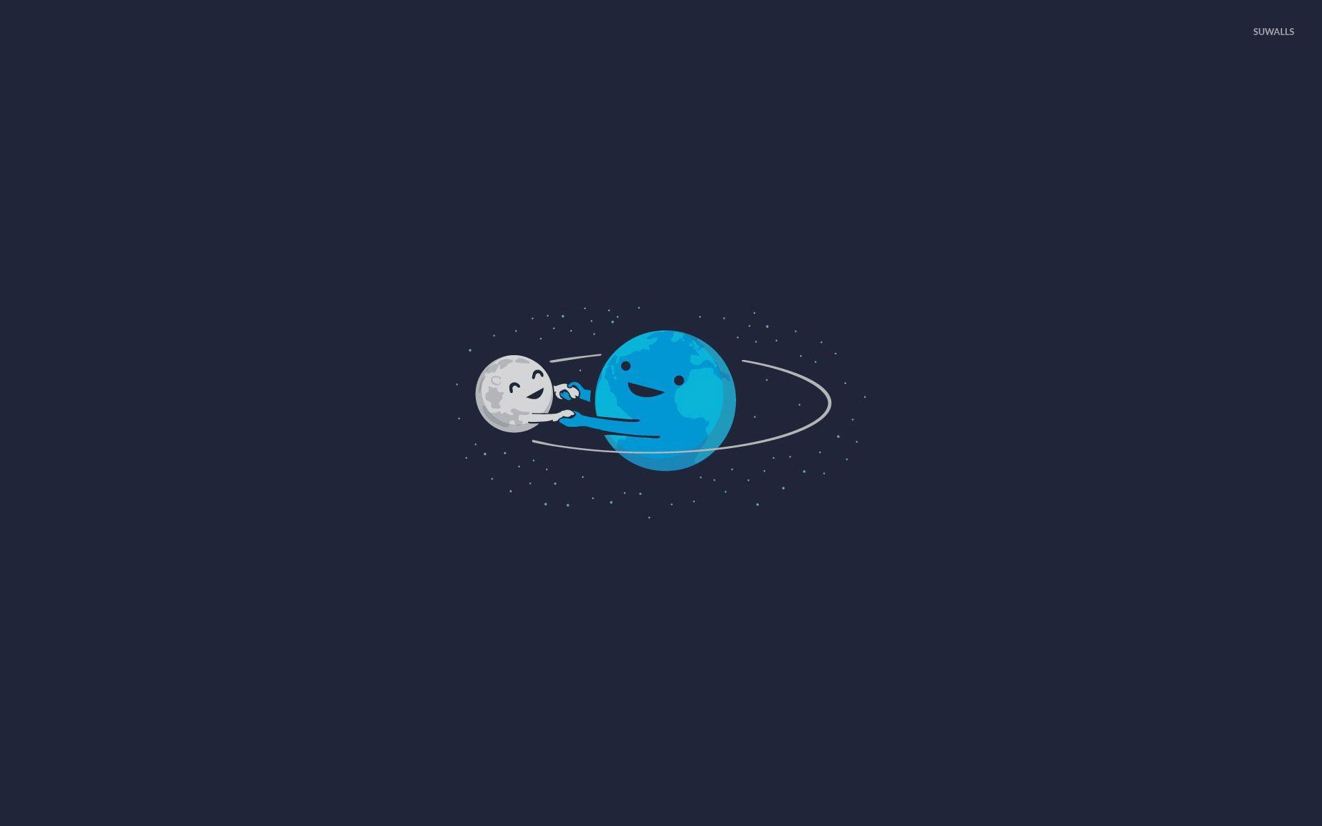 1920x1200 Earth and moon dancing wallpaper wallpaper