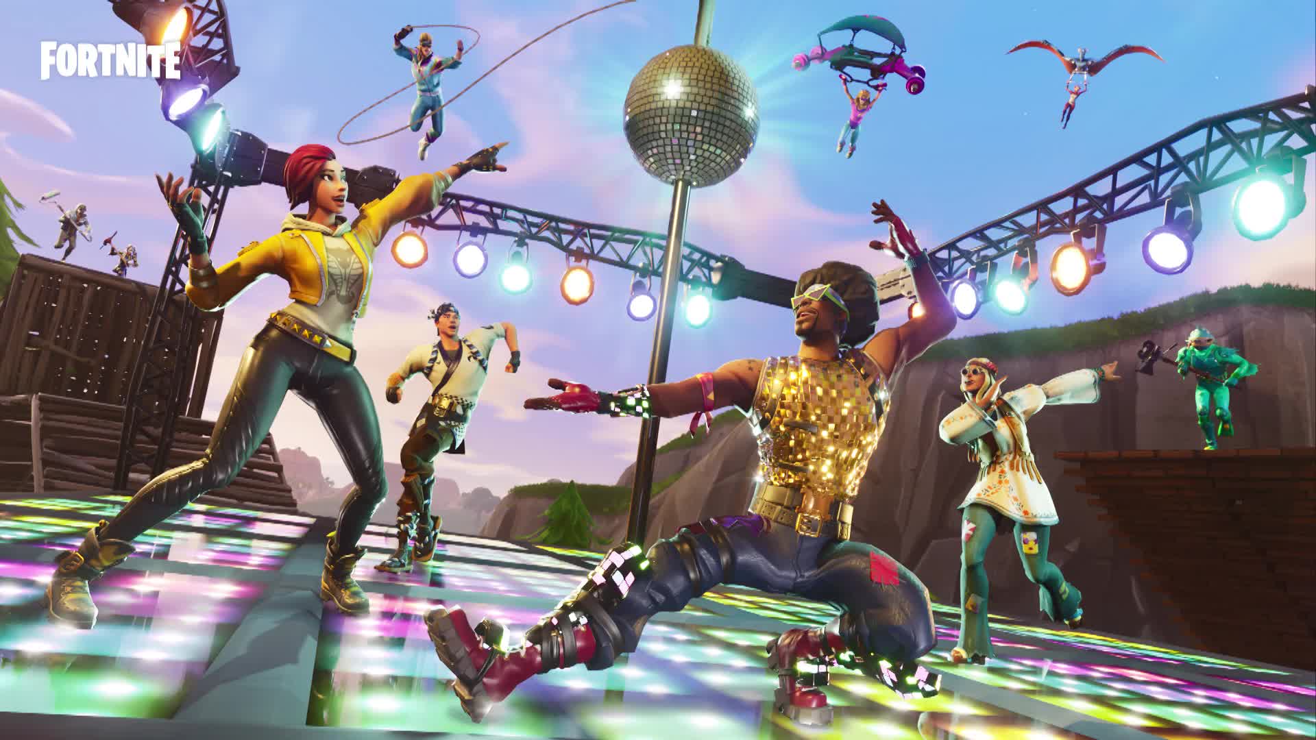1920x1080 Dancing Fortnite Desktop Wallpaper