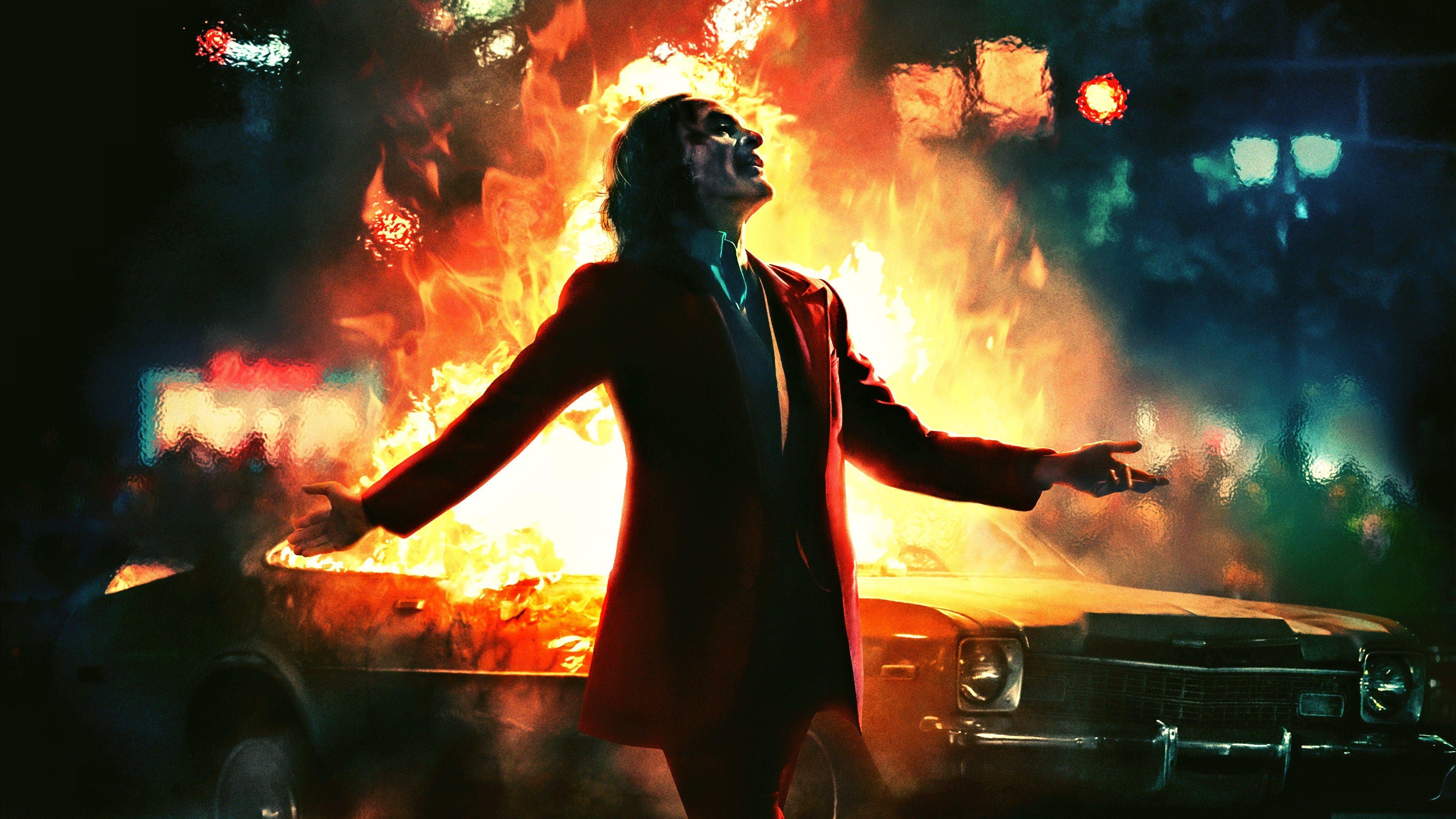 3840x2160 Gotham City Joker Wallpaper