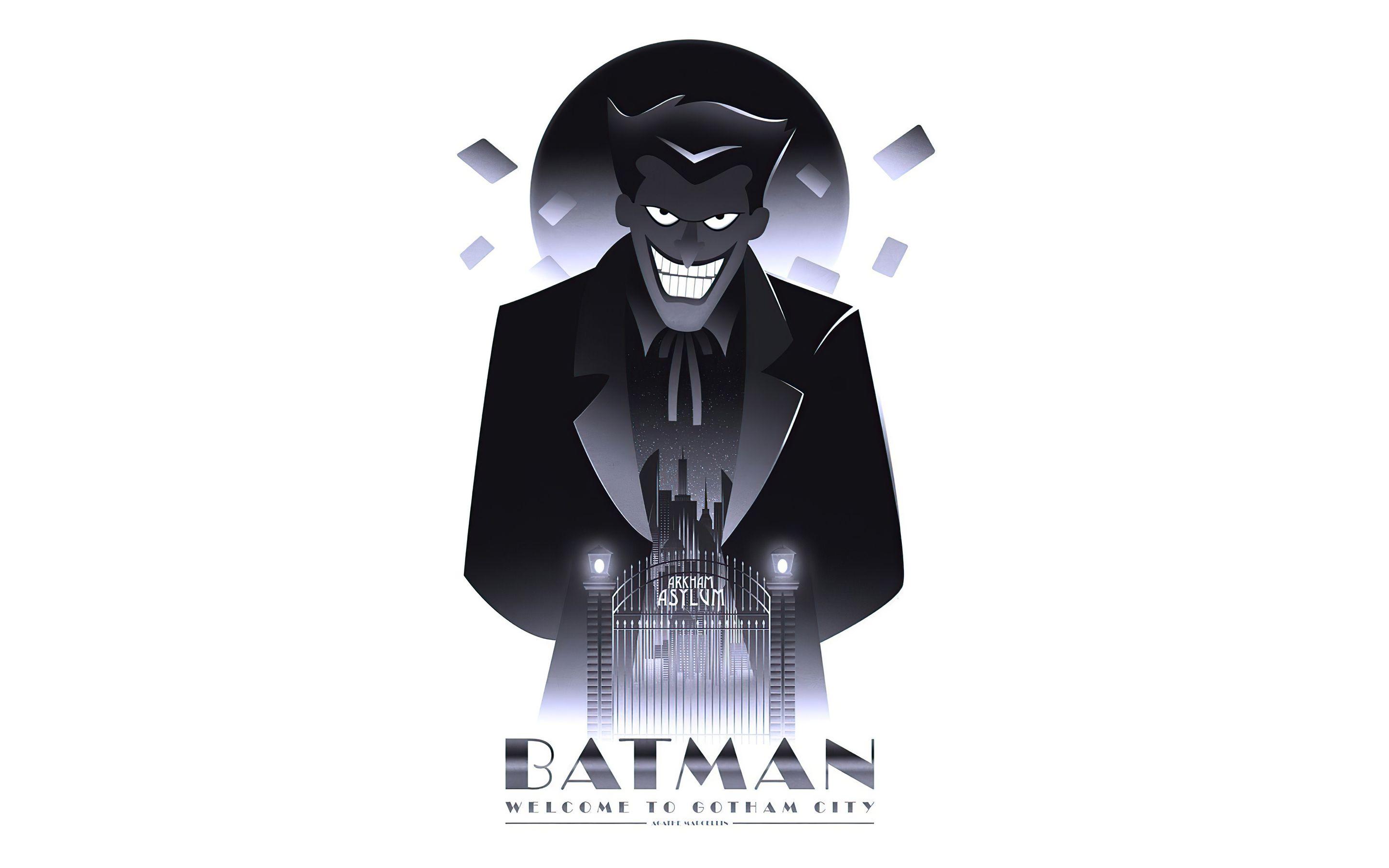 2880x1800 Joker Batman Welcome To Gotham City Macbook Pro Retina HD 4k Wallpaper, Image, Background, Photo and Picture