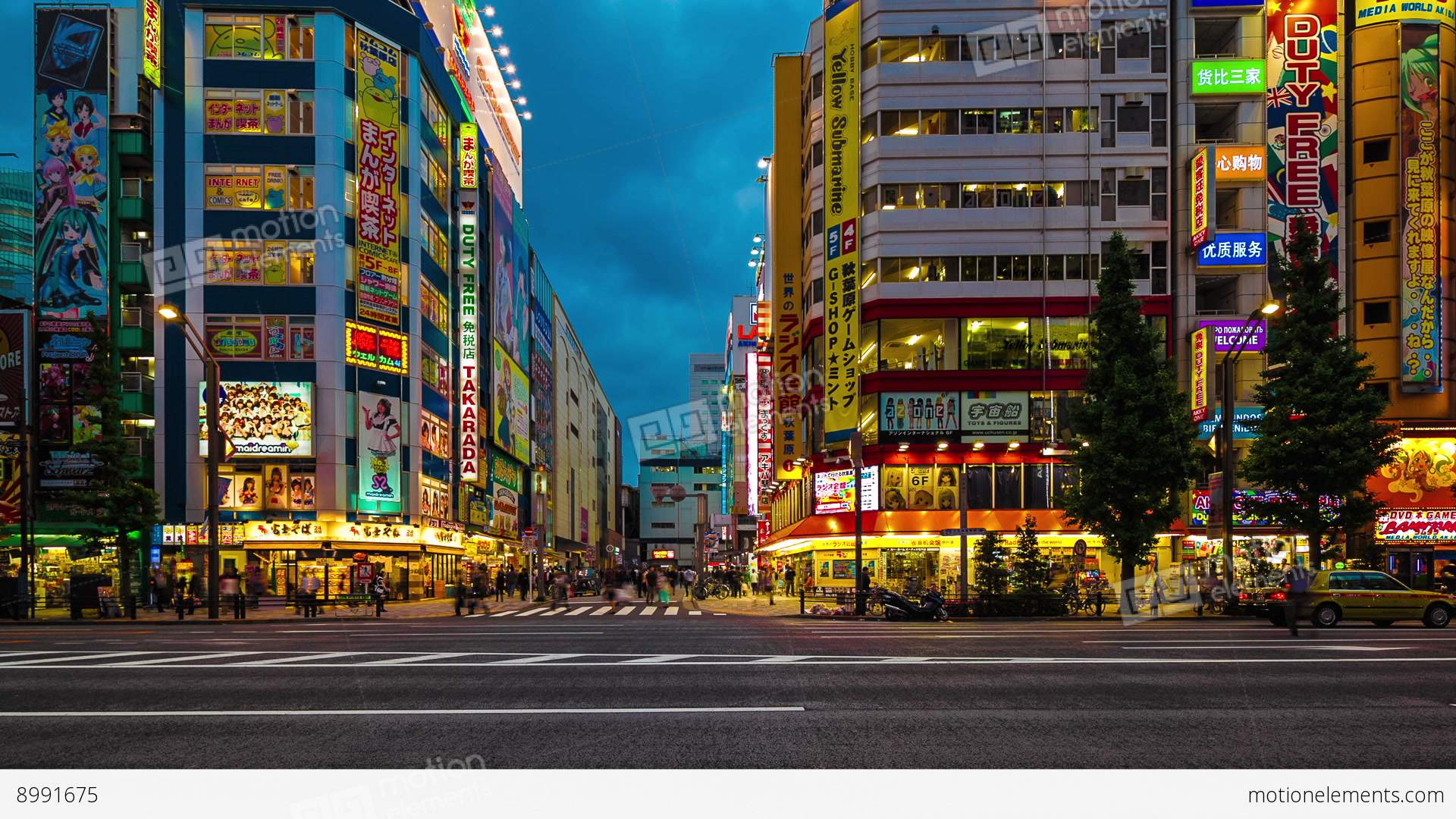 1920x1080 Akihabara In Time Lapse, Tokyo, Japan Stock video footage